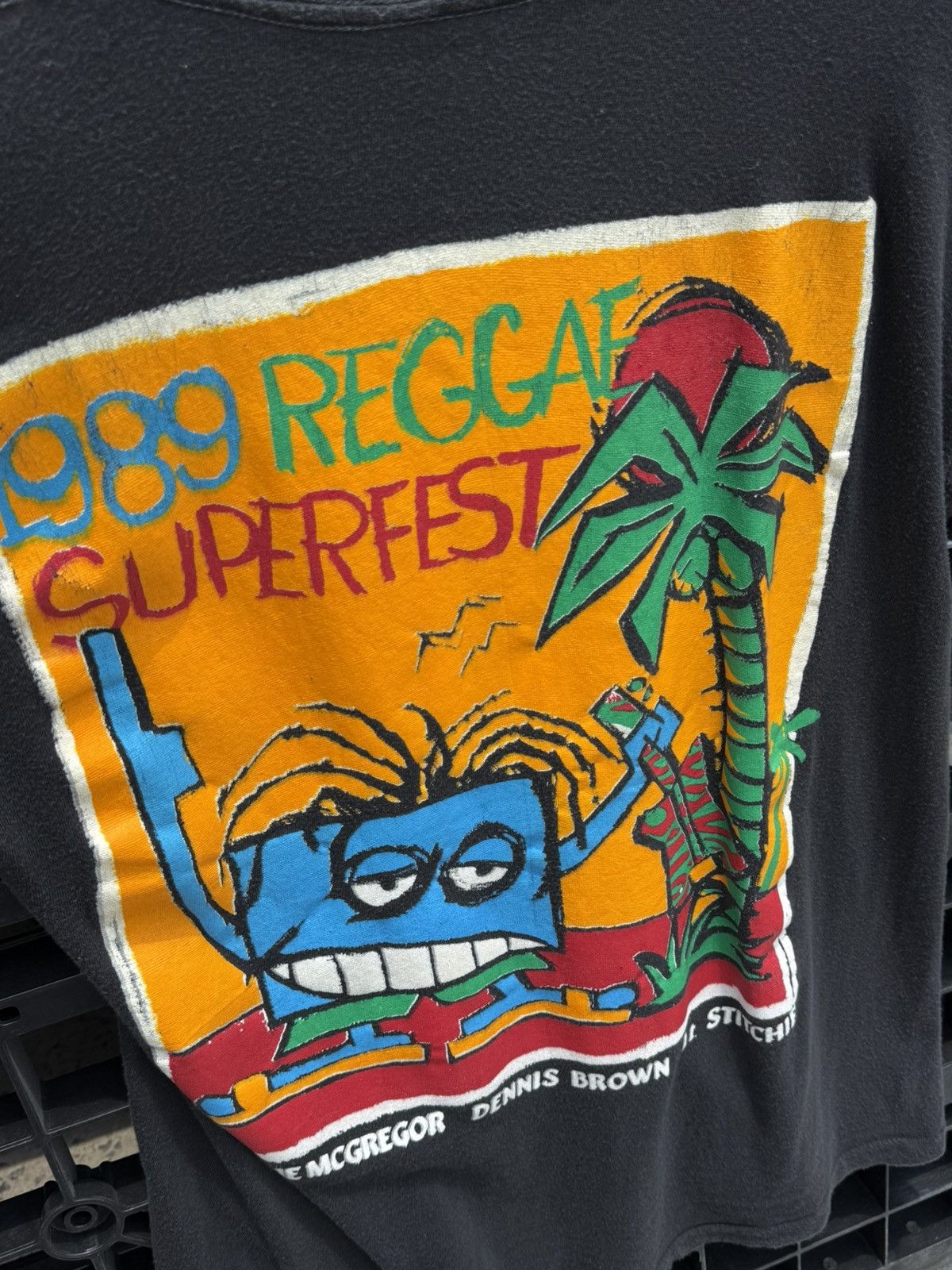 Vintage 💥Vintage Reggae Superfest Dennis brown 1989 Tour T-Shirt Size US XL / EU 56 / 4 - 5 Thumbnail