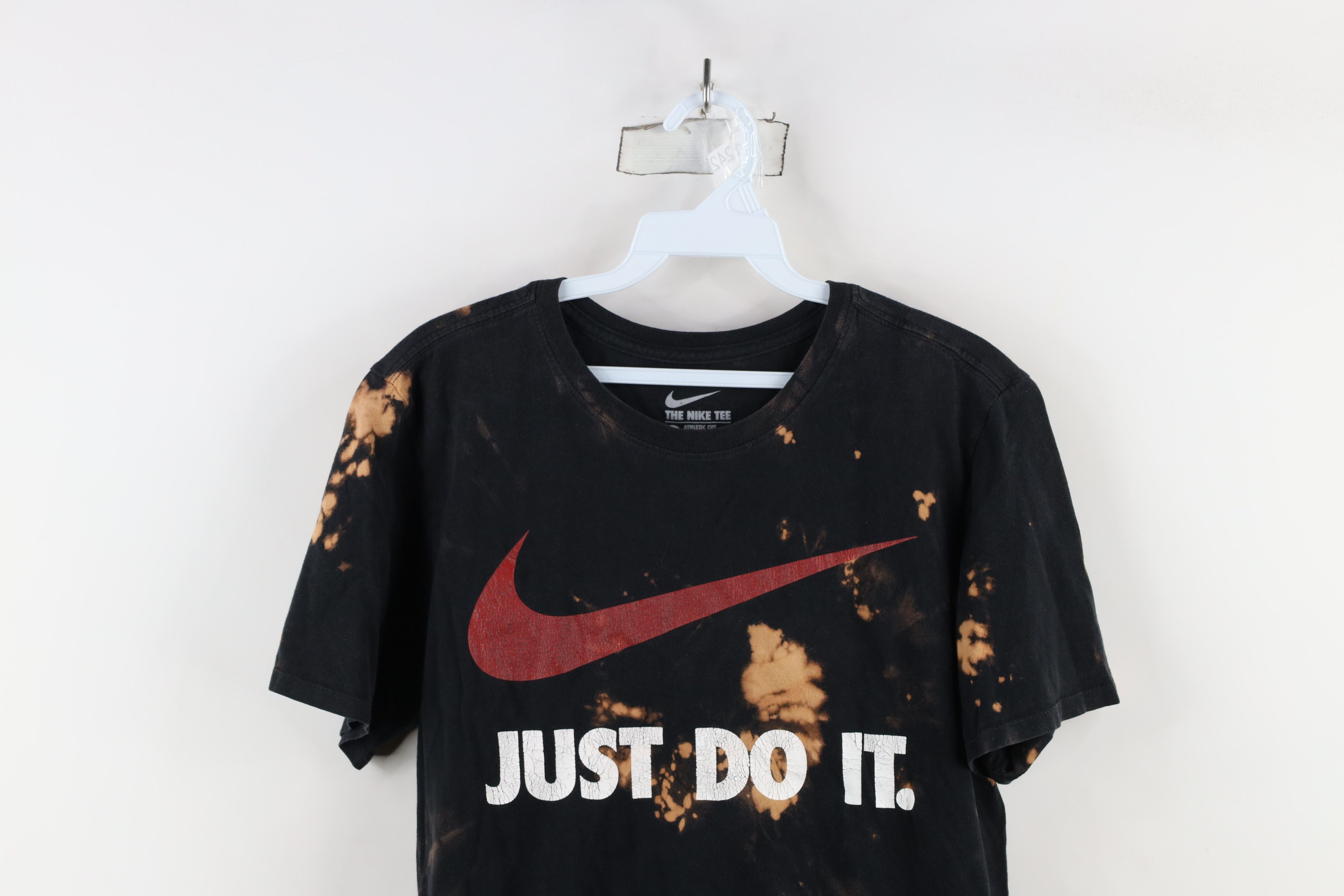 Nike × Vintage Vintage Y2K Nike Swoosh Acid Wash Just Do It T-Shirt Black Size US S / EU 44-46 / 1 - 2 Thumbnail