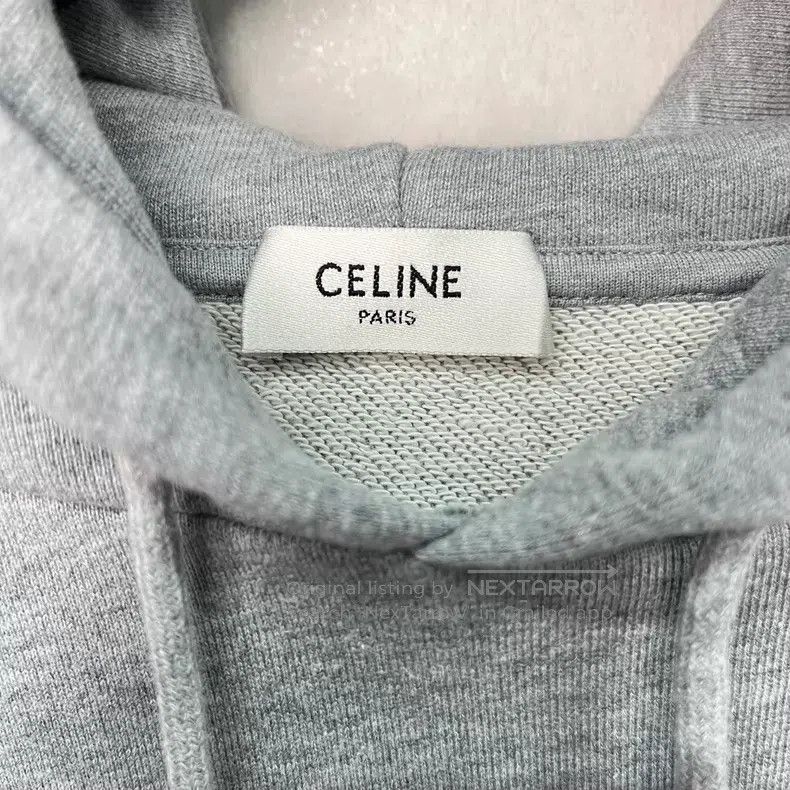 Celine CELINE Grey Goth Lettering Logo Embroidered Hoodie Size US M / EU 48-50 / 2 - 3 Thumbnail
