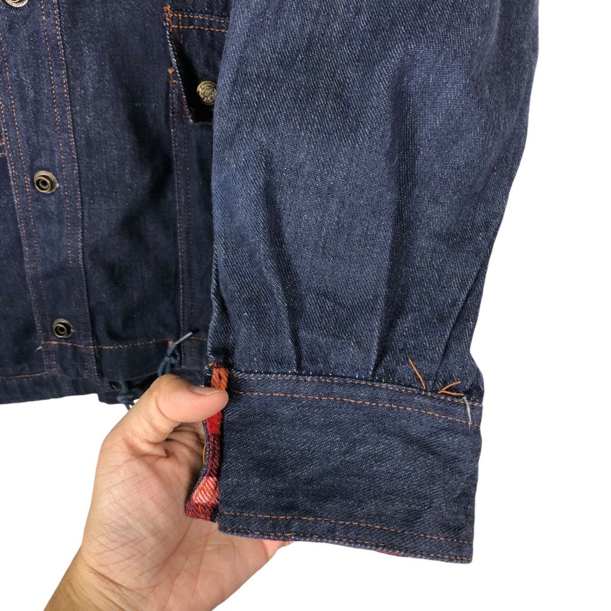 Japanese Brand 📌Vintage Denim Jacket Biker Design Valley Co Hoodie Size US M / EU 48-50 / 2 - 18 Thumbnail