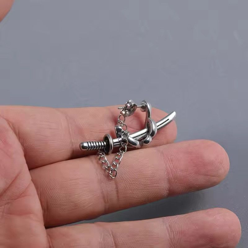 Vintage Katana Sword Drop Earring Size ONE SIZE - 5 Thumbnail