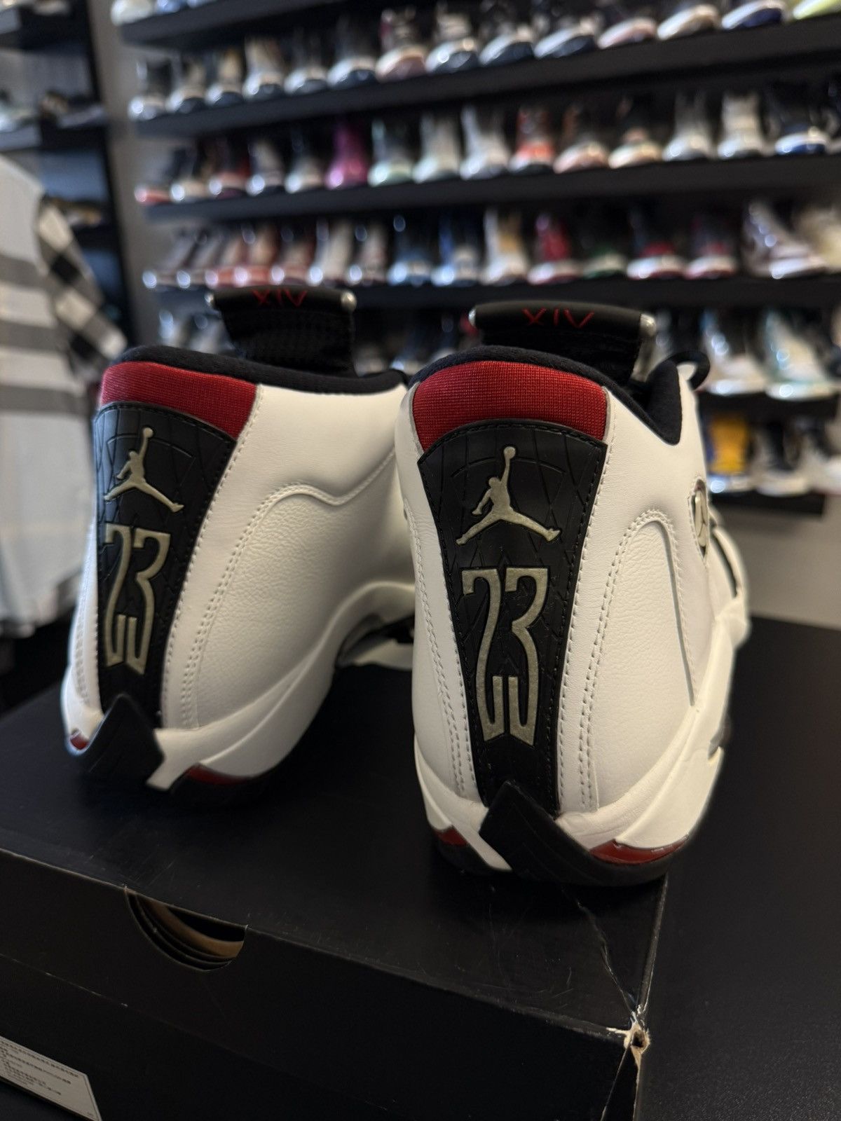 Jordan Brand × Nike Jordan 14 Black Toe 2014 (487471-102) Size 10.5 Size US 10.5 / EU 43-44 - 8 Thumbnail