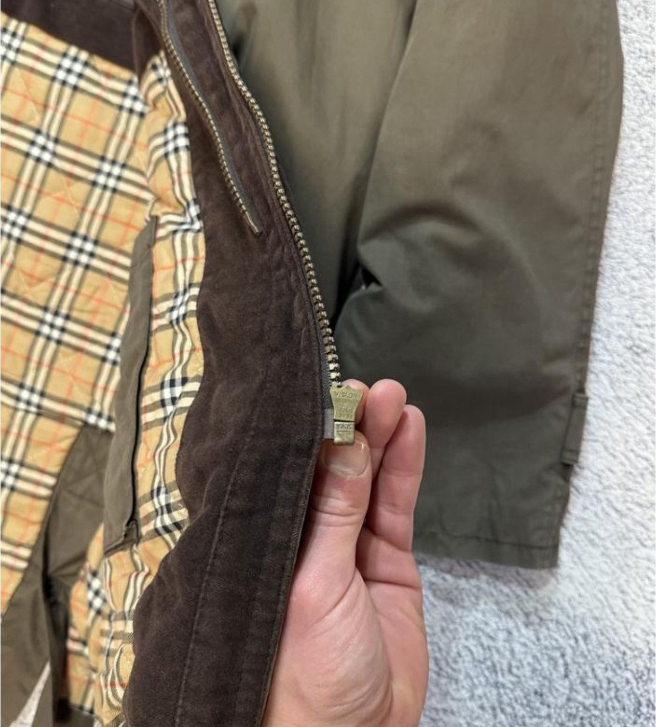 Burberrys men's jacket original vintage rare brown with logo