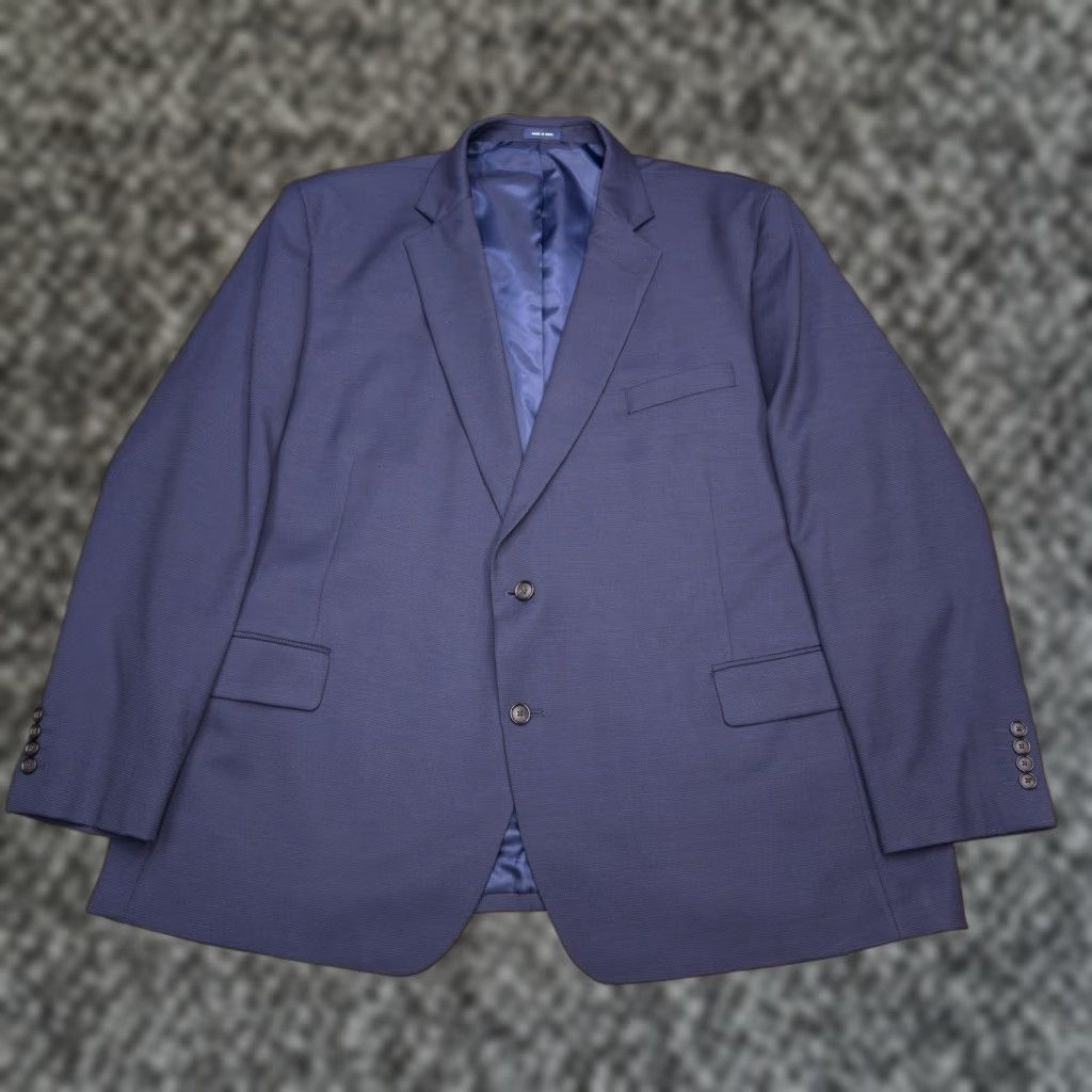 Stafford Stafford Sport Coat Blue 52R Big & Tall Single-Breasted Notch Lapel 2-Button Classic Fit Blazer Size 52R - 1 Thumbnail