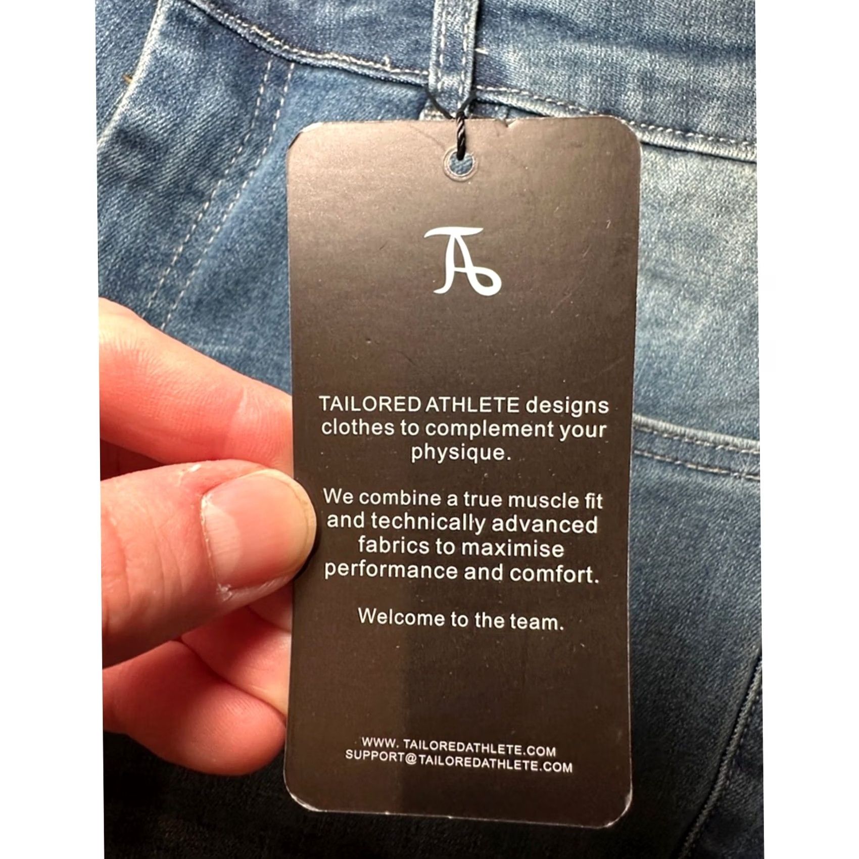 Vintage Tailored Athlete Slim Premium Stretch Jeans Shirt Men 34 Blue 34x32 Regular Tapered NWT Cotton Elastane 95% 5% 32" Inseam Men’s 34 Size US 34 / EU 50 - 8 Thumbnail
