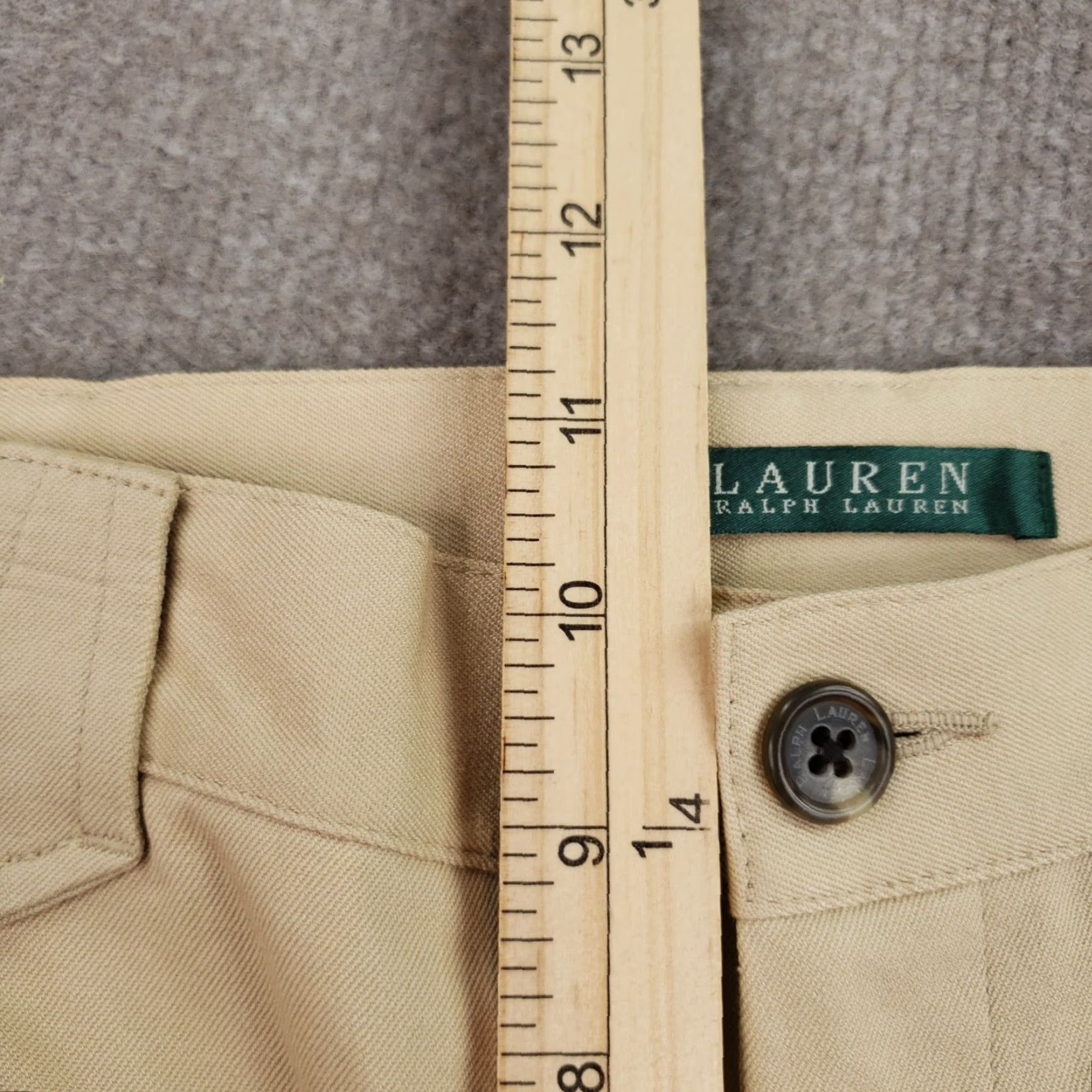 Ralph Lauren Lauren Ralph Lauren Womens Pants Extra Large XL Beige Bootcut Zip Pockets Stretch Size 27" / US 4 / IT 40 - 7 Thumbnail