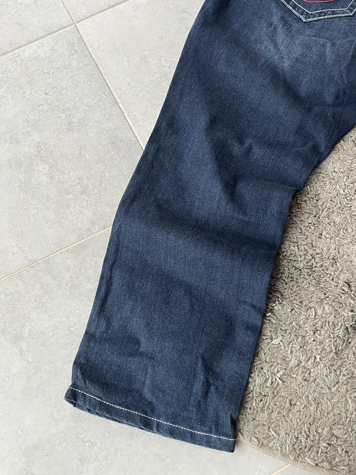 True Religion True Religion Dark Wash Straight Leg Jeans Red Stitching Size US 44 / EU 60 - 6 Thumbnail
