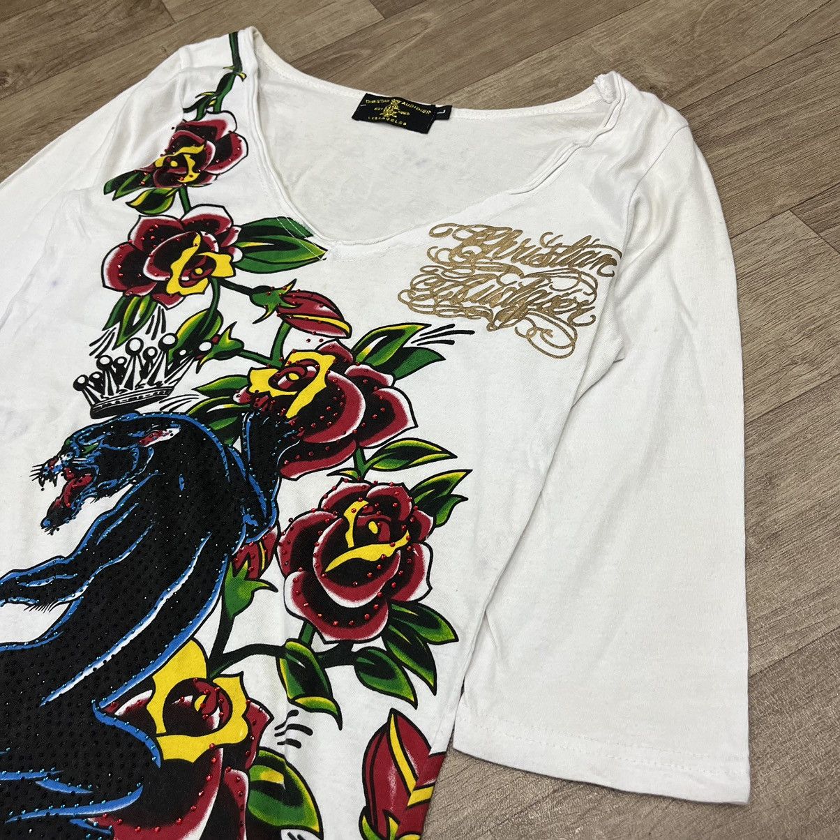 Christian Audigier × Ed Hardy Christian Audigier Los Angeles Ed Hardy Panter Studed Tee Size L / US 10 / IT 46 - 7 Thumbnail