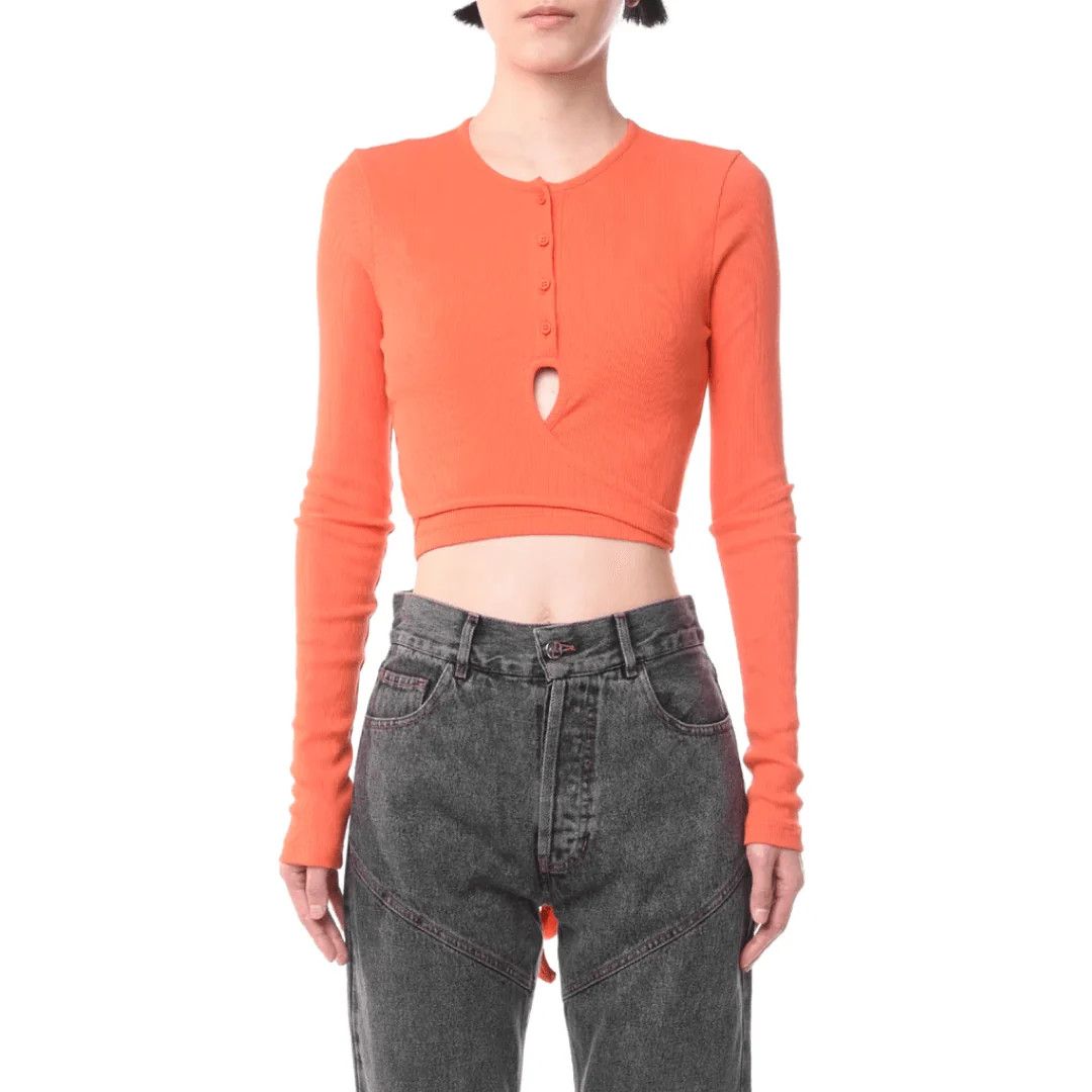 Ottolinger o1mle0524 Wrap Loop Top in Orange Size L / US 10 / IT 46 - 2 Thumbnail