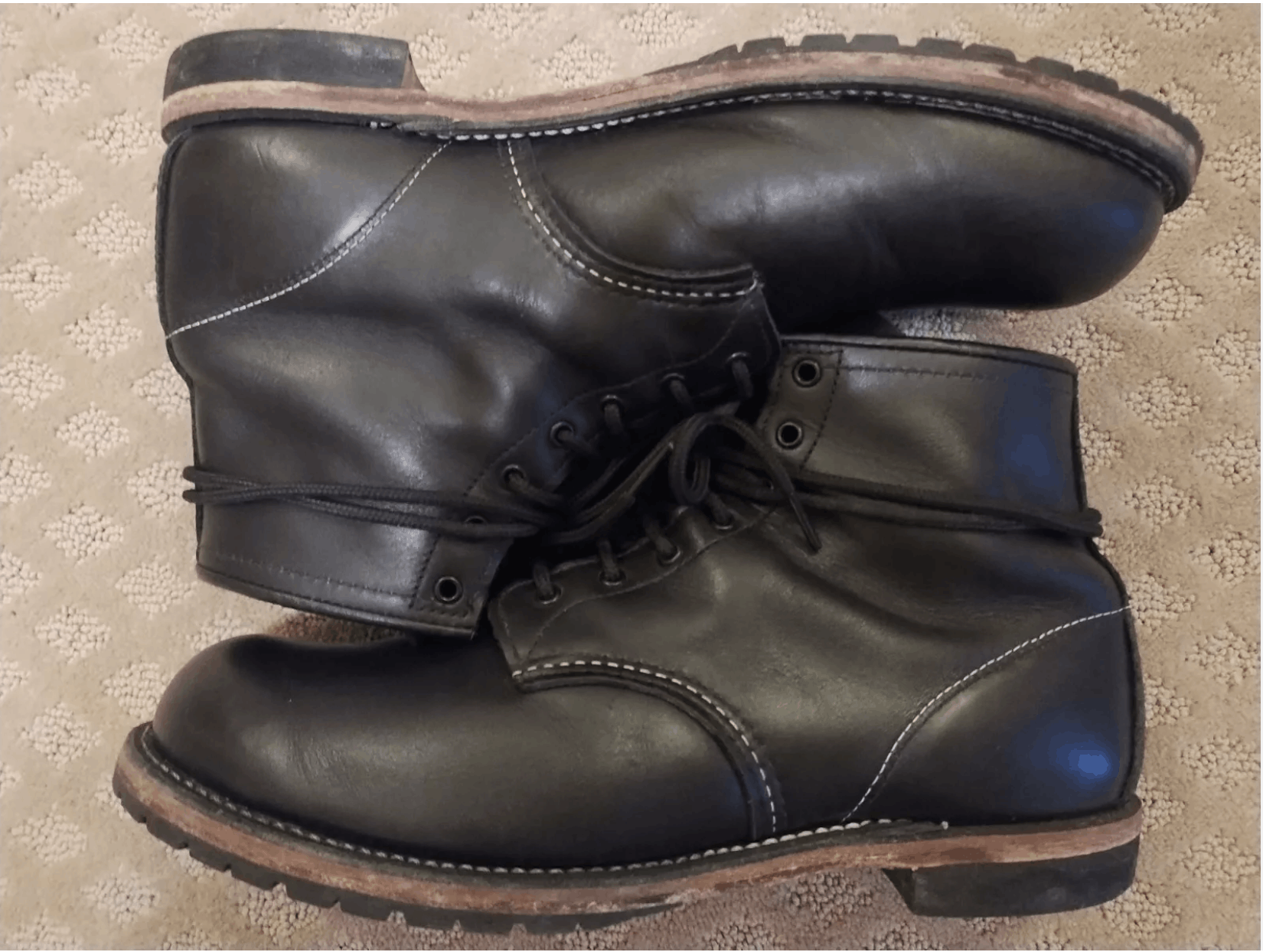 Red wing boots 9014 deals black Beckham leather boots