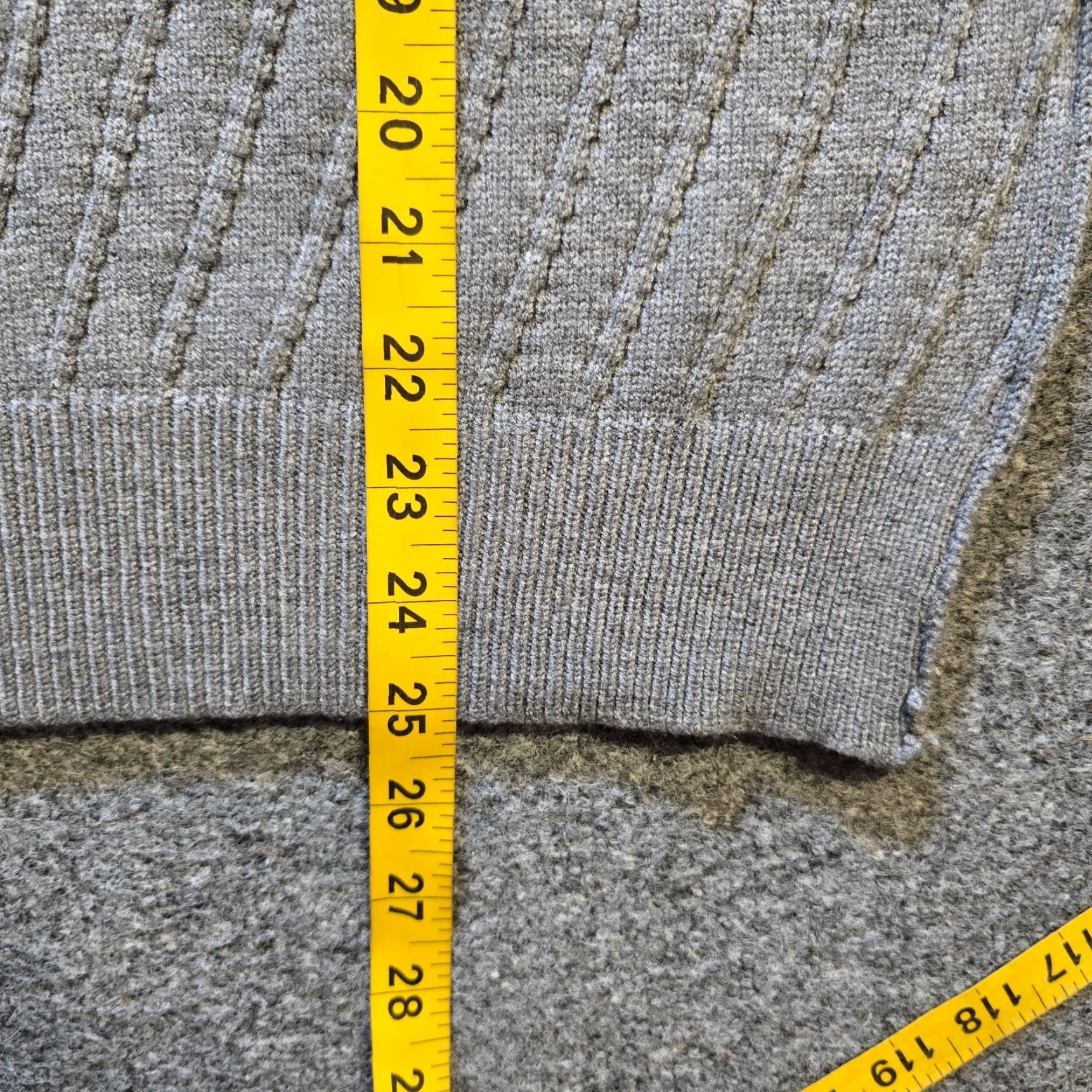 Vintage Tempo Paris Sweater Womens Size M Gray V Neck Long Sleeve Boxy Casual Pullover Knit Polyester KnitStyle Tight-Knit Size M / US 6-8 / IT 42-44 - 7 Thumbnail