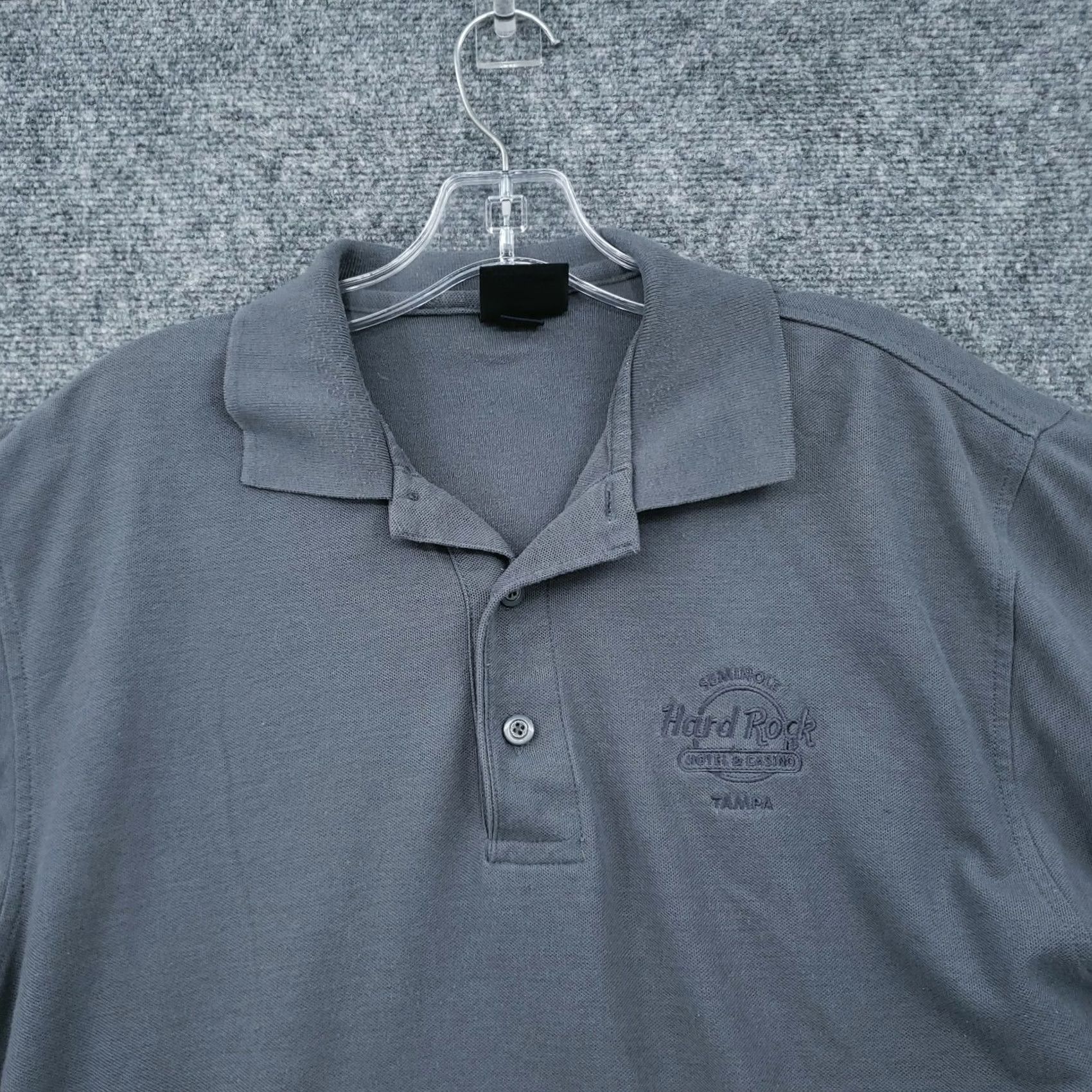 Hard Rock Cafe Hard Rock Polo Shirt Mens Medium Gray Seminole Hotel Tampa Short Sleeve Casual Size US M / EU 48-50 / 2 - 7 Thumbnail
