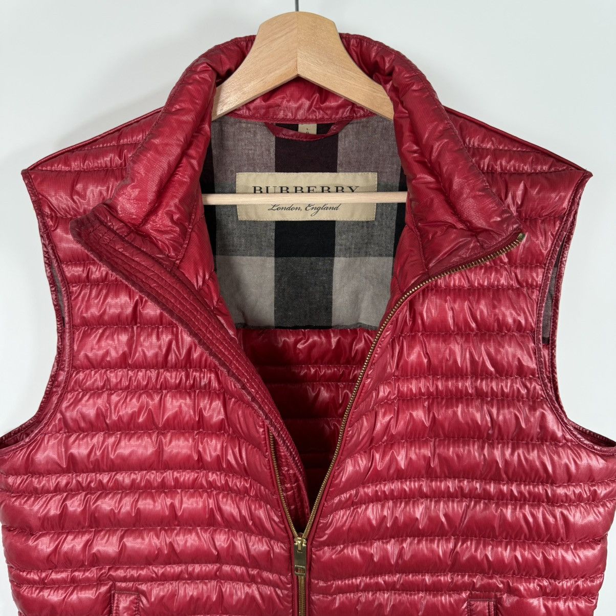 Burberry Burberry Brit Men’s Gilet Down Puffer Vest Size L Red Size US L / EU 52-54 / 3 - 3 Thumbnail