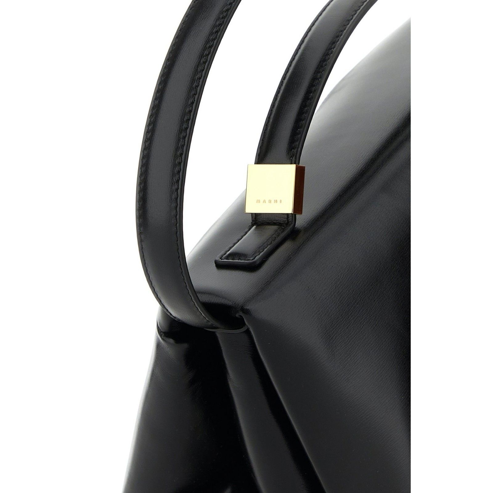 Marni MARNI Prisma Box Black Smooth Leather Top Handle Bag New & A Size ONE SIZE - 4 Thumbnail