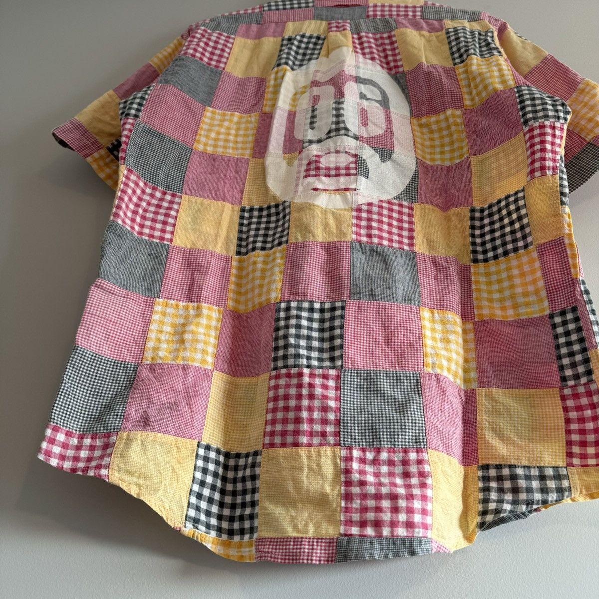 Bape OG Baby Milo Tiger Patchwork Checkered Button Up Shirt Size US M / EU 48-50 / 2 - 10 Thumbnail