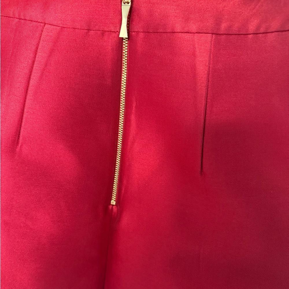 Designer Kate Spade Zooey Red Mini Skirt Silk Blend Size 2 Size 26" / US 2 / IT 38 - 7 Thumbnail