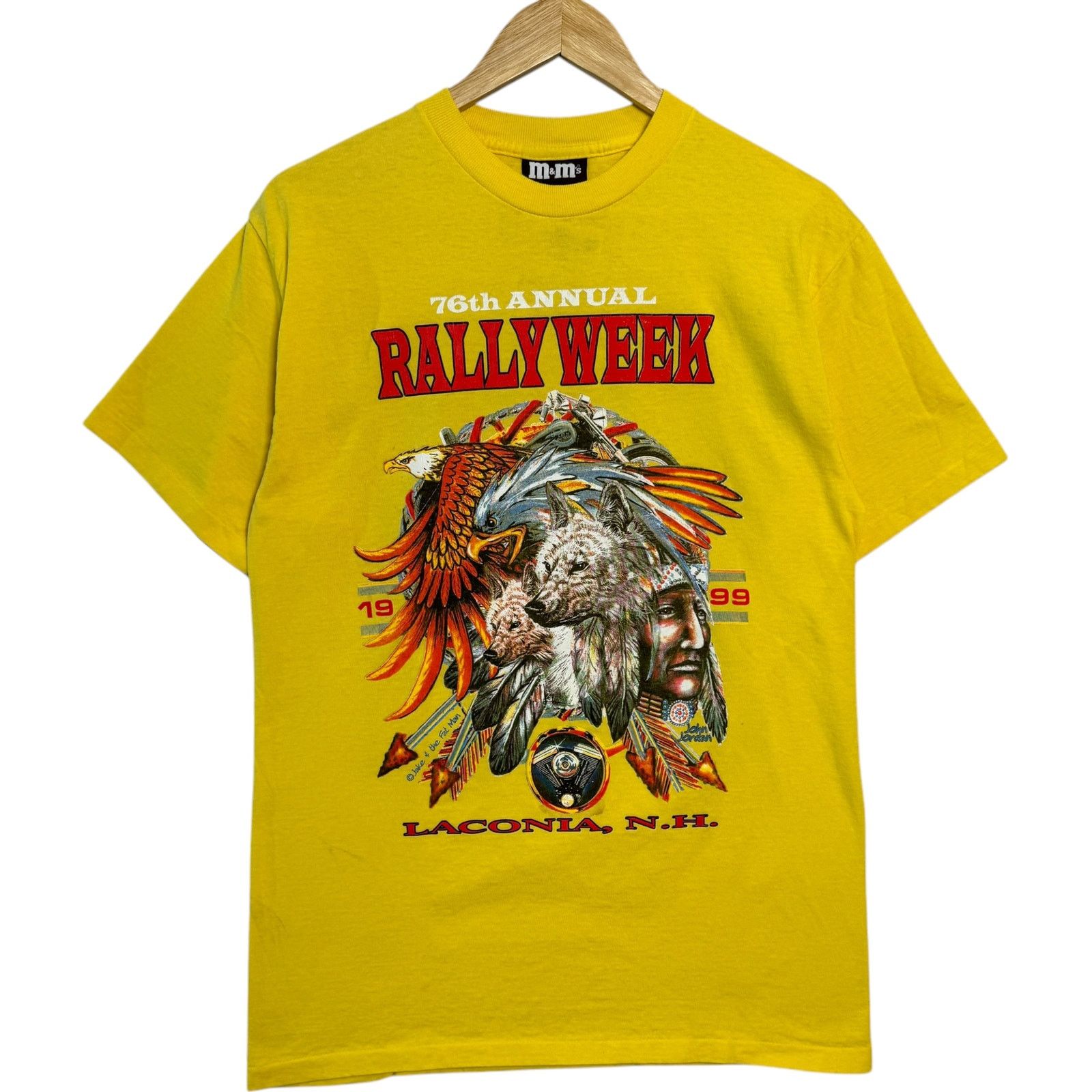 Vintage Vintage 76th Annual Rally Week Native Symbols 90s Tee M Size US M / EU 48-50 / 2 - 1 Thumbnail