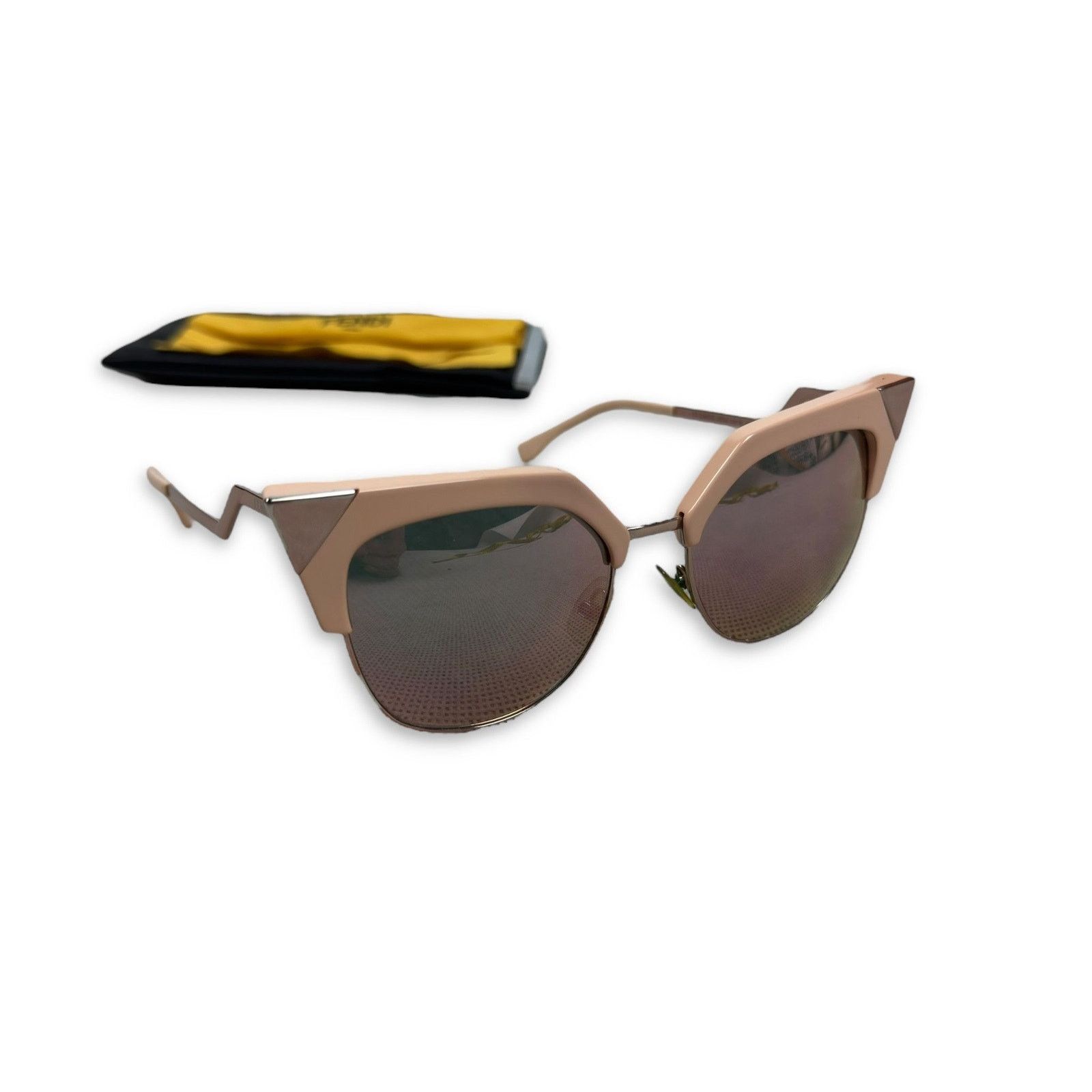 Fendi Iridia Women's Taupe Frame Brown Lenses Sunglasses
