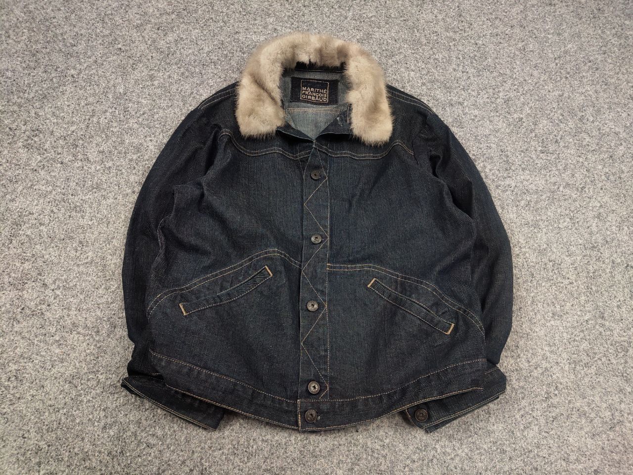 Marithe + Francois Girbaud Marithe Francois Girbaud Vintage Denim Pocket fur Jacket Size M / US 6-8 / IT 42-44 - 2 Thumbnail