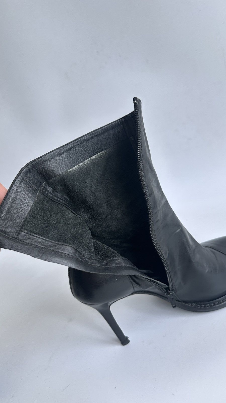 Ann Demeulemeester Ann Demeulemeester Leather High Heel Boots Archive Goth Size US 7.5 / IT 37.5 - 17 Thumbnail