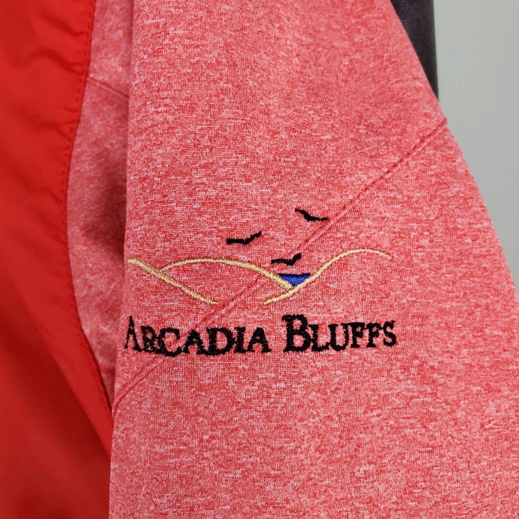 Nike Nike Golf Jacket Windbreaker 1/2 Zip Hardshell Arcadia Bluffs Mens Medium Red Size US M / EU 48-50 / 2 - 4 Thumbnail