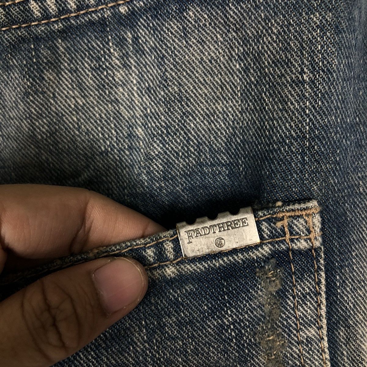 Japanese Brand 🔥90s Rare Distressed Design Jeans Fadthree Hysteric Glamour Size US 26 / EU 42 - 15 Thumbnail