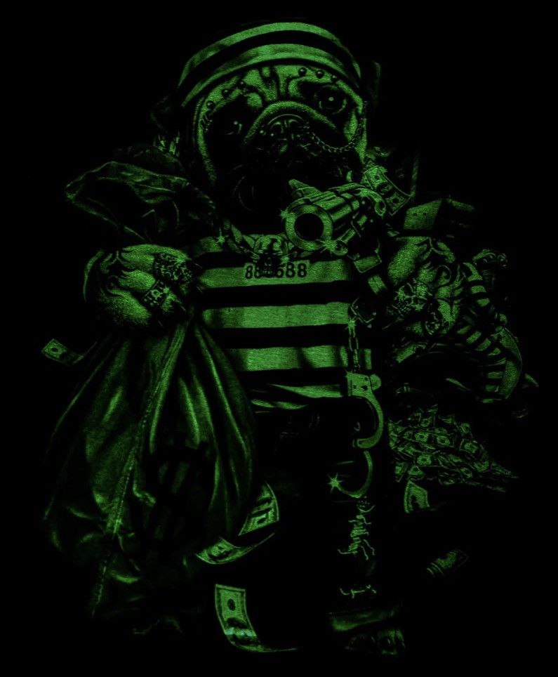 Imran Potato Imran Potato Gangster Pup Glow In The Dark Graphic Logo Tee Size US XXL / EU 58 / 5 - 4 Thumbnail