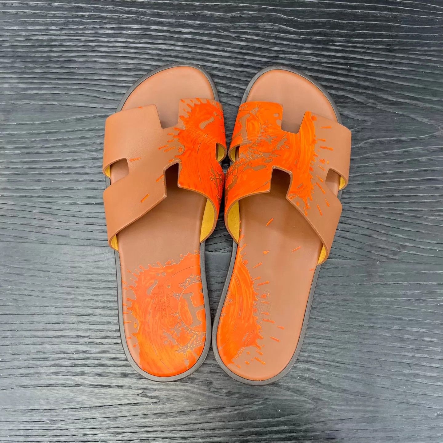 Hermes Hermes H Orange Slippers 44 Like New Size US 11 / EU 44 - 6 Thumbnail