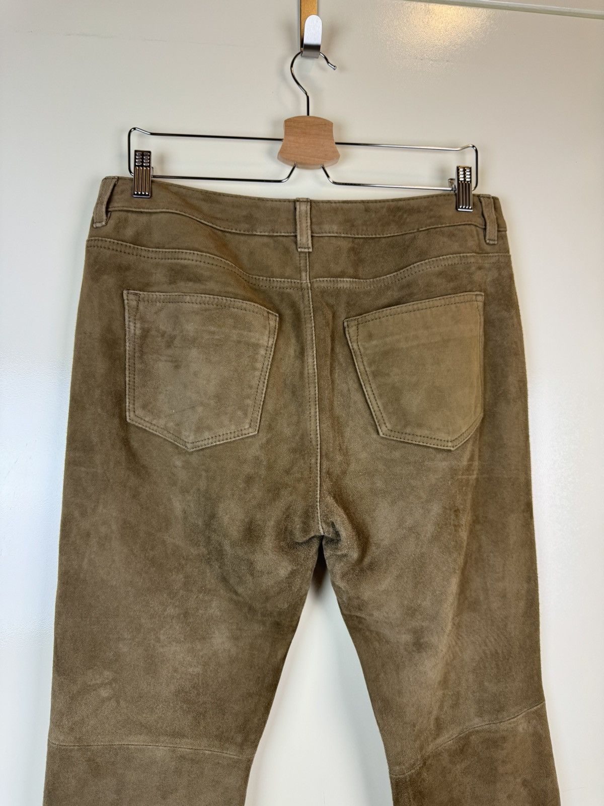 Lauren Ralph Lauren Ralph Lauren Suede Leather Brown Vtg Pants Trousers Cowboy Size 32" / US 10 / IT 46 - 8 Thumbnail