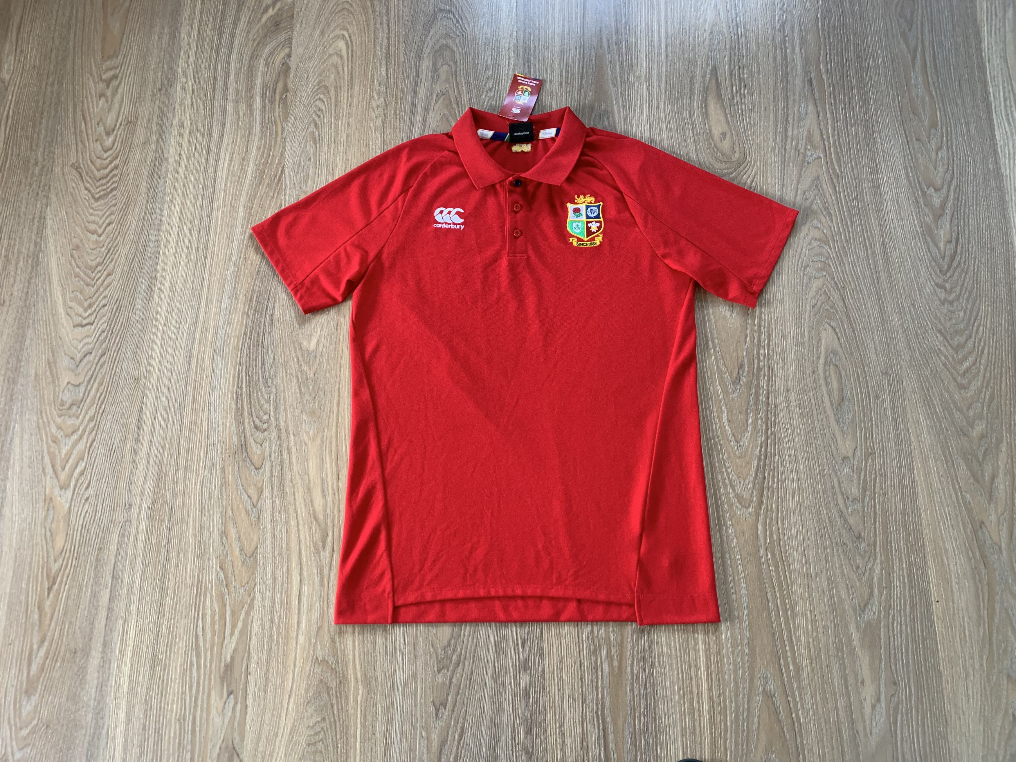 Canterbury of New Zealand Canterbury Red Rugby Polo T-Shirt Size US L / EU 52-54 / 3 - 1 Thumbnail