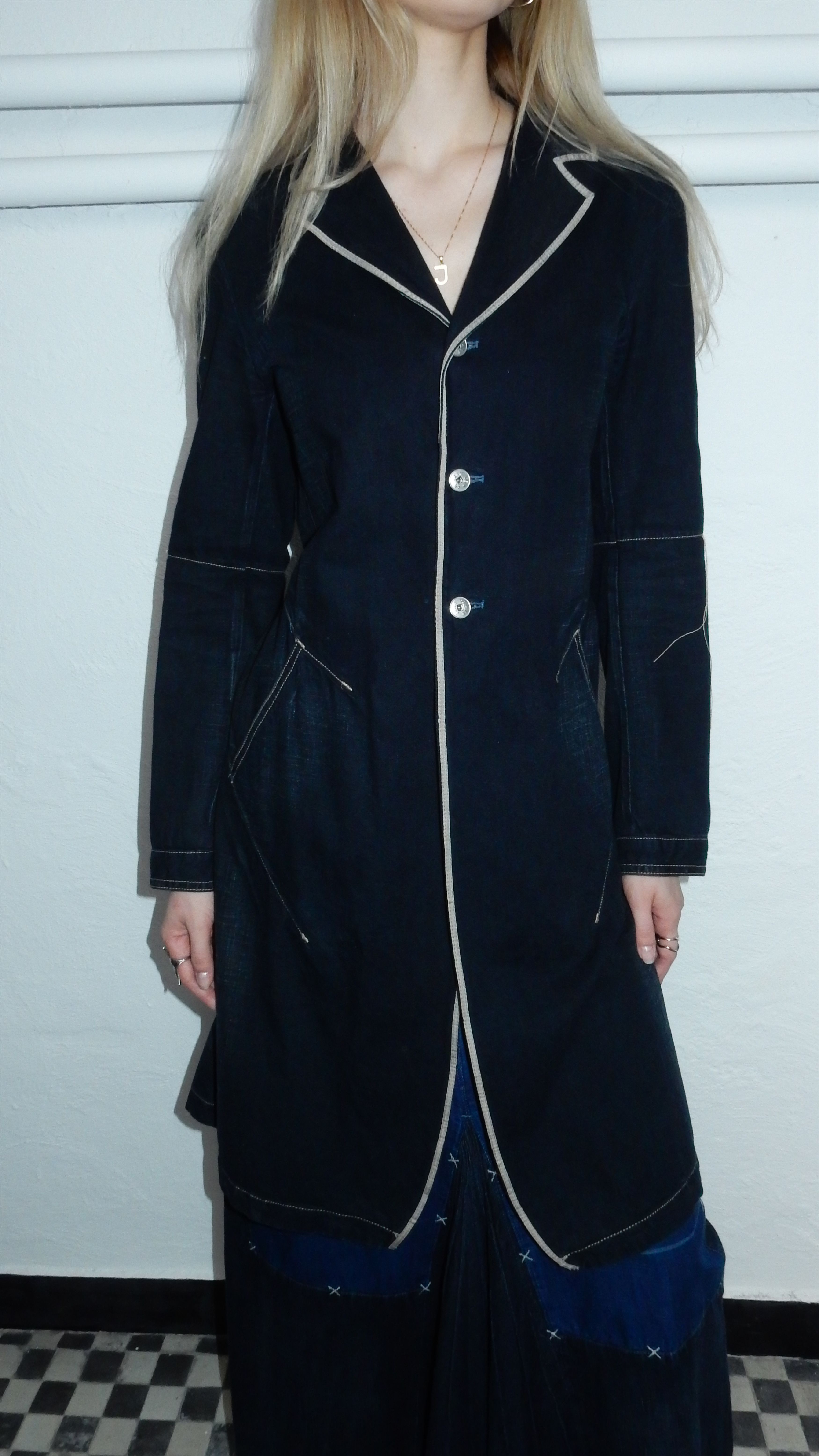 Marithe + Francois Girbaud × Vintage Marithe Francois Gribaud long dark coat - XS Size XS / US 0-2 / IT 36-38 - 10 Thumbnail