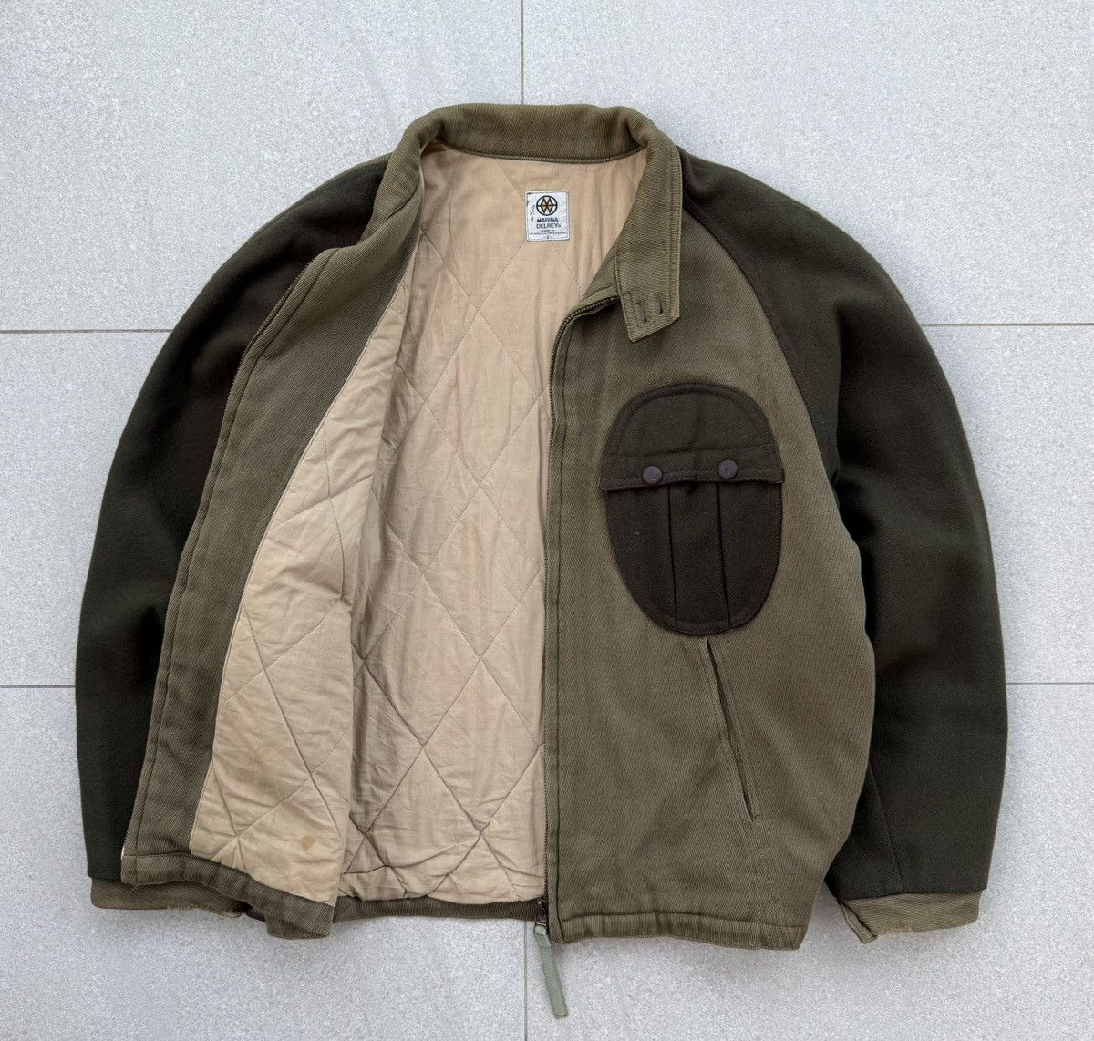 Vintage VTG Marina Del Rey Wool Bomber Jacket Olive Workwear Japan Size US M / EU 48-50 / 2 - 3 Thumbnail