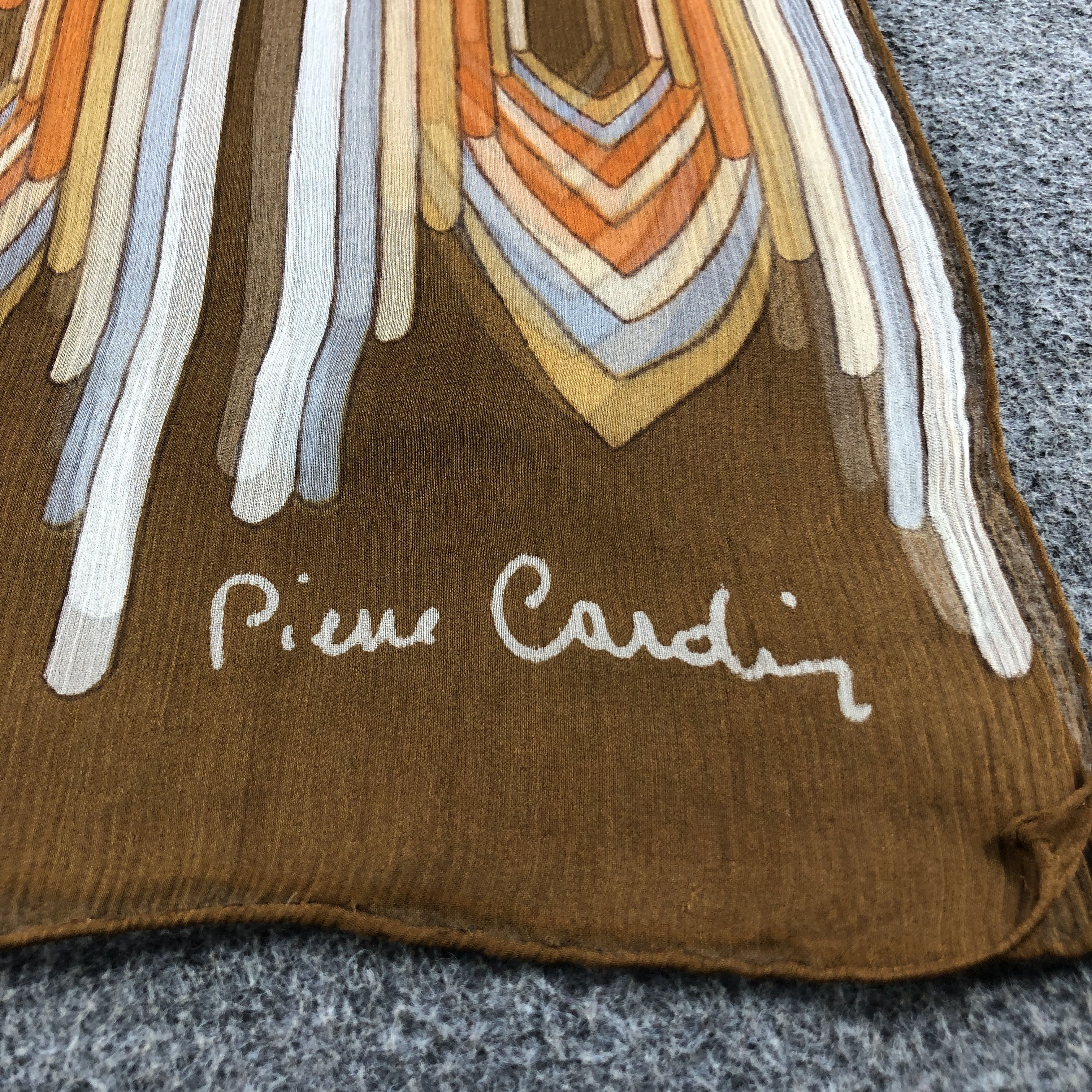 Pierre Cardin Pierre Cardin Hand Rolled Silk Stole Silk Scarf M1058 Size ONE SIZE - 4 Thumbnail