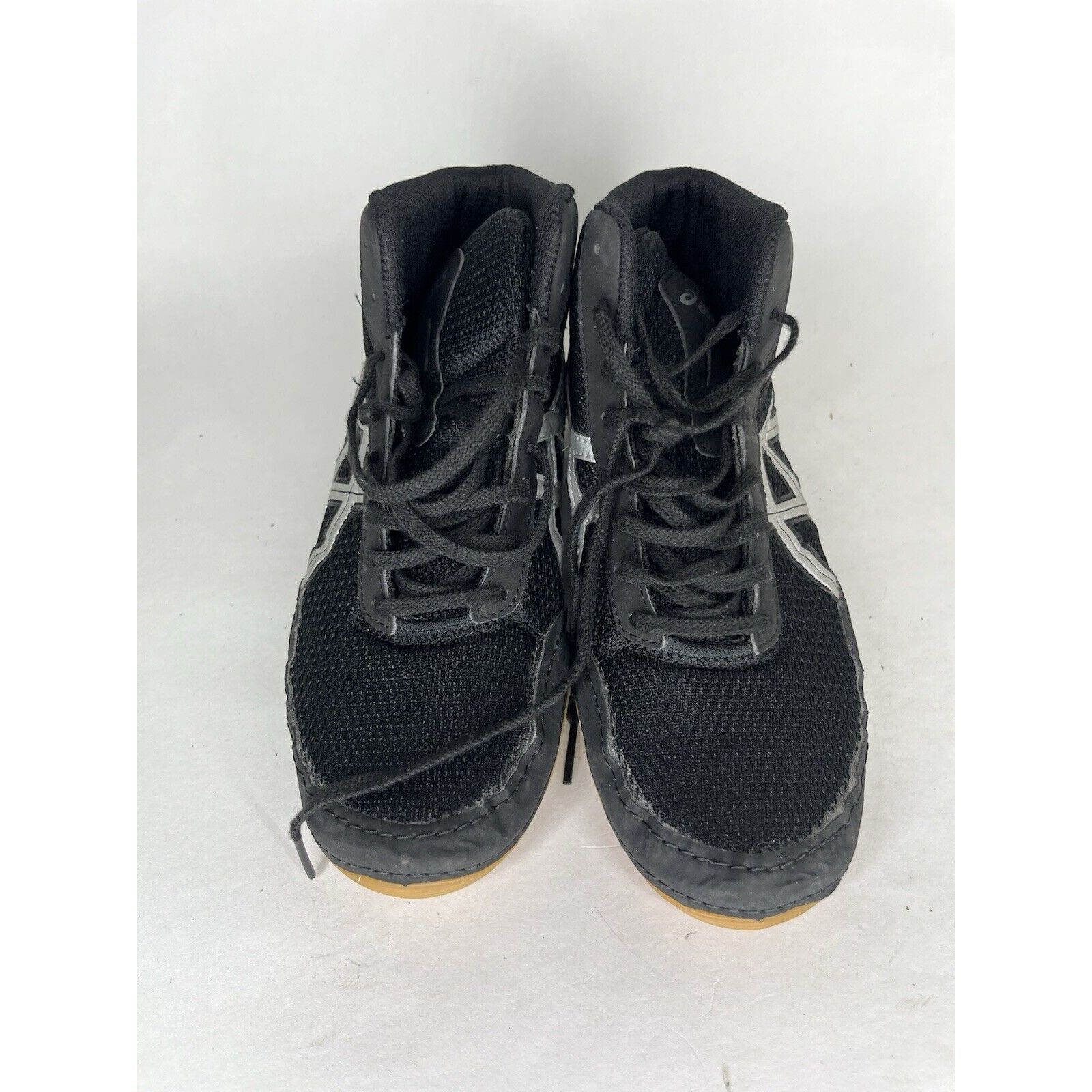 Asics Asics Black Synthetic Lace Up Athletic Wrestling Shoes Women Size US 5 / IT 35 - 7 Thumbnail