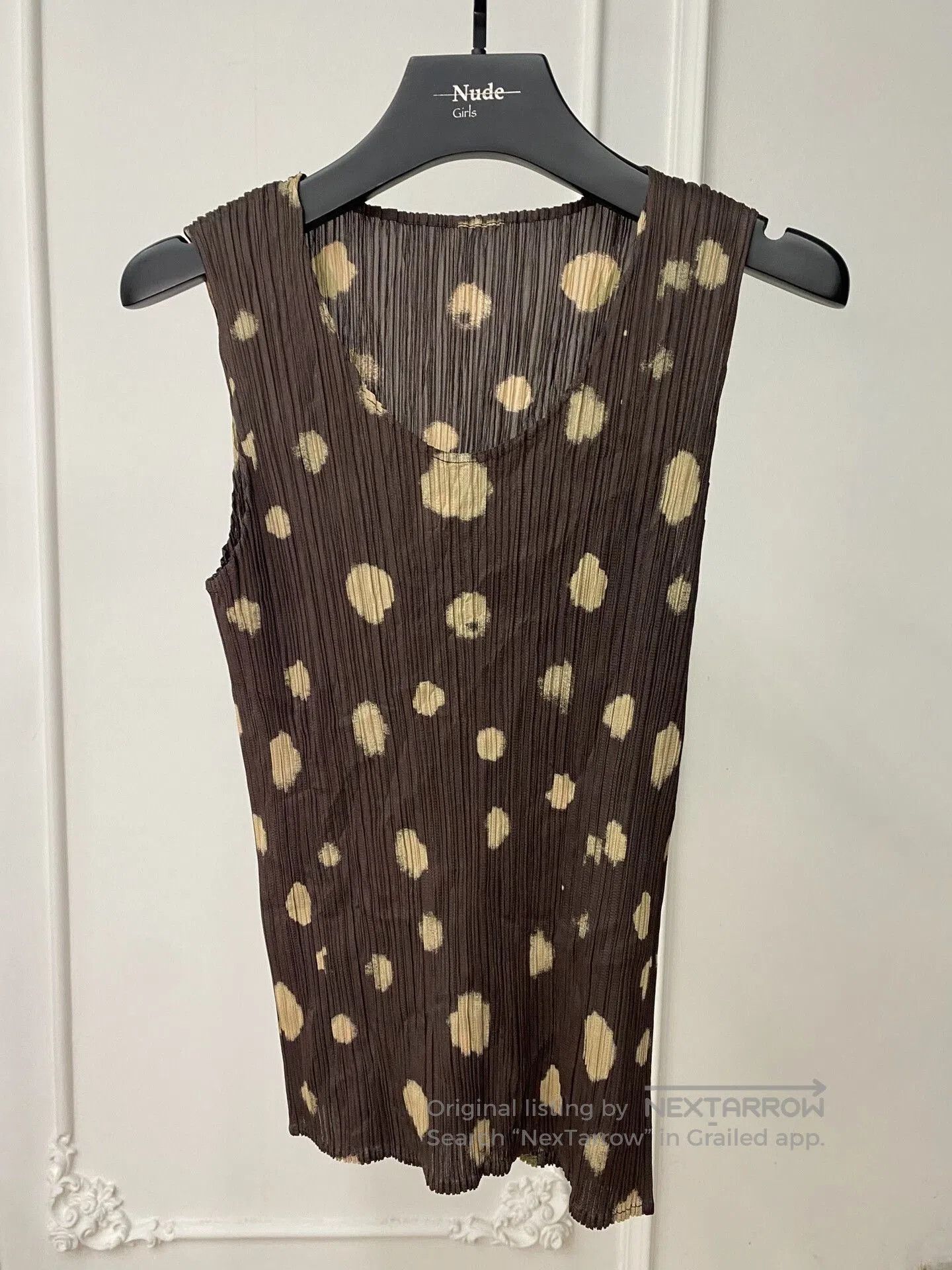 Pleats Please Issey Miyake issey miyake pleatsplease brown patterned tank top. Size M / US 6-8 / IT 42-44 - 1 Thumbnail