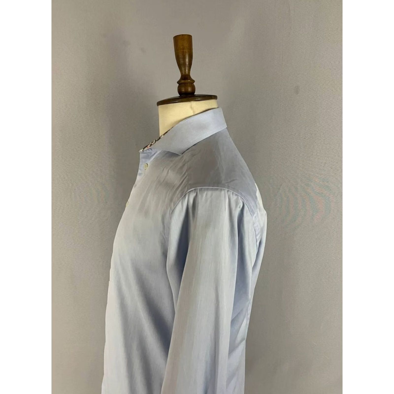 Eton Eton Shirt Mens 42 Light Blue Slim Fit Casual Size Cotton Long Sleeve Button Size US XL / EU 56 / 4 - 7 Thumbnail