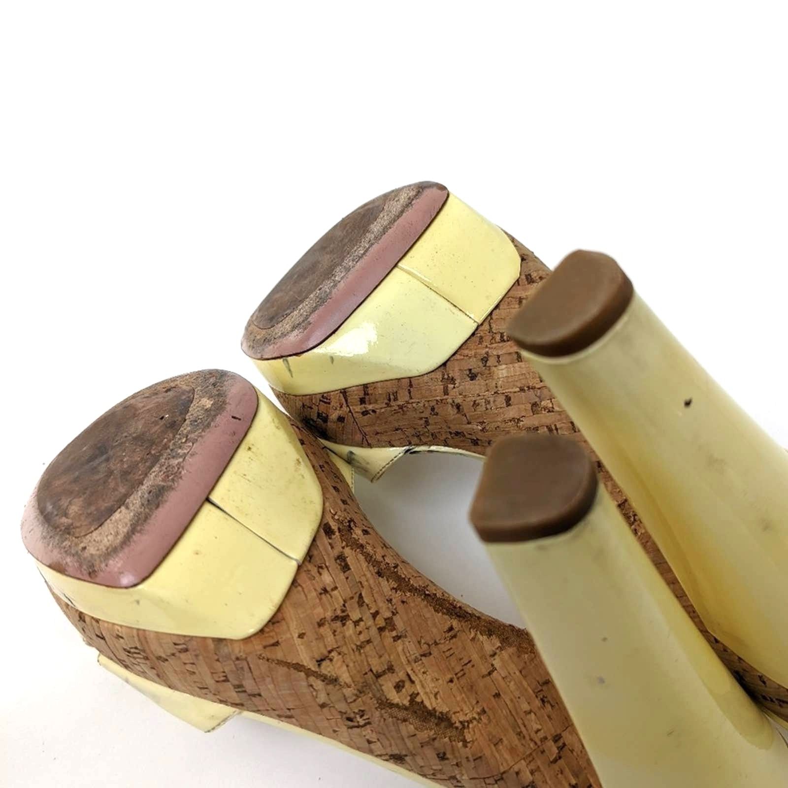Prada PRADA Canary Yellow Cork Platform Heels - 8 Size US 8 / IT 38 - 4 Thumbnail