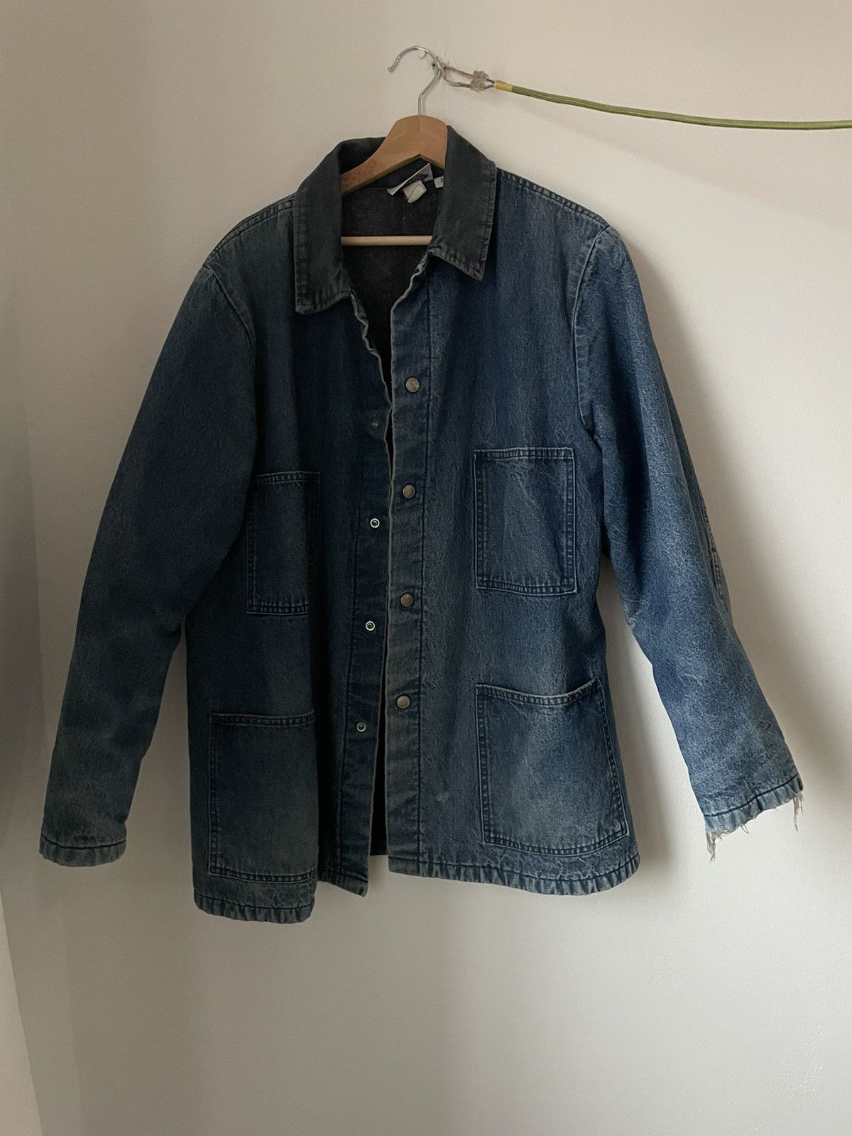 Dickies denim chore coat with blanket fashion lining