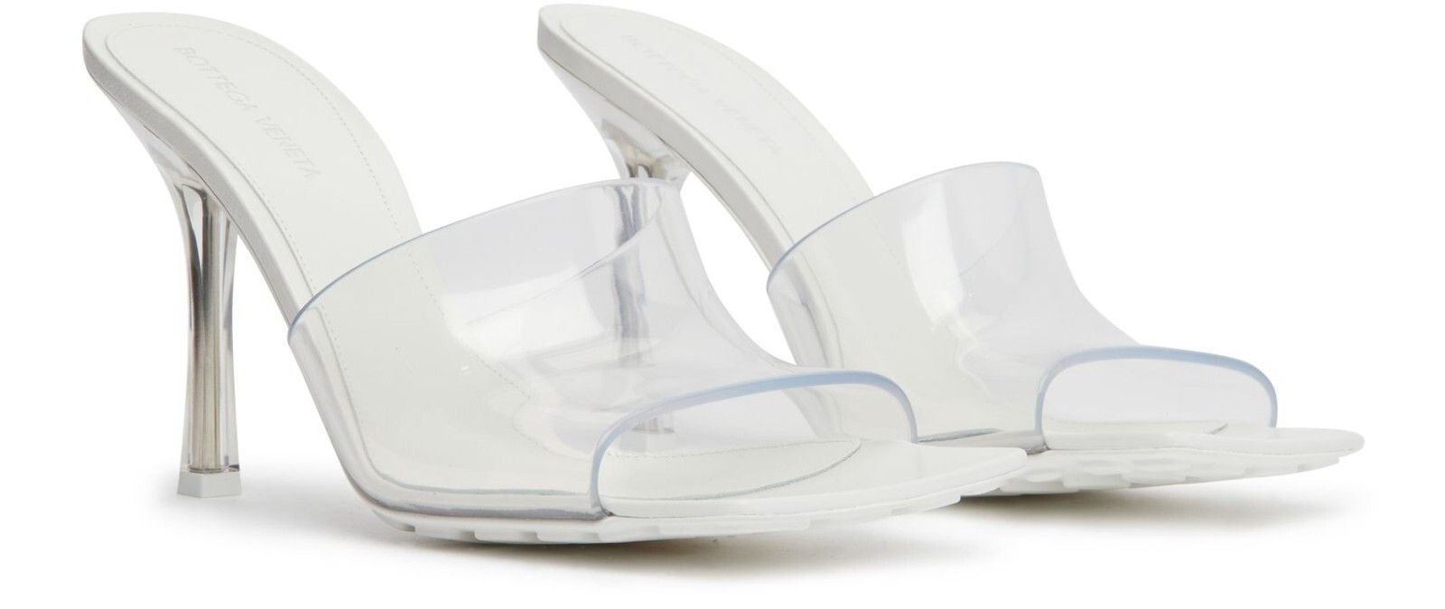 BOTTEGA VENETA Stretch Glass PVC 105mm Mules