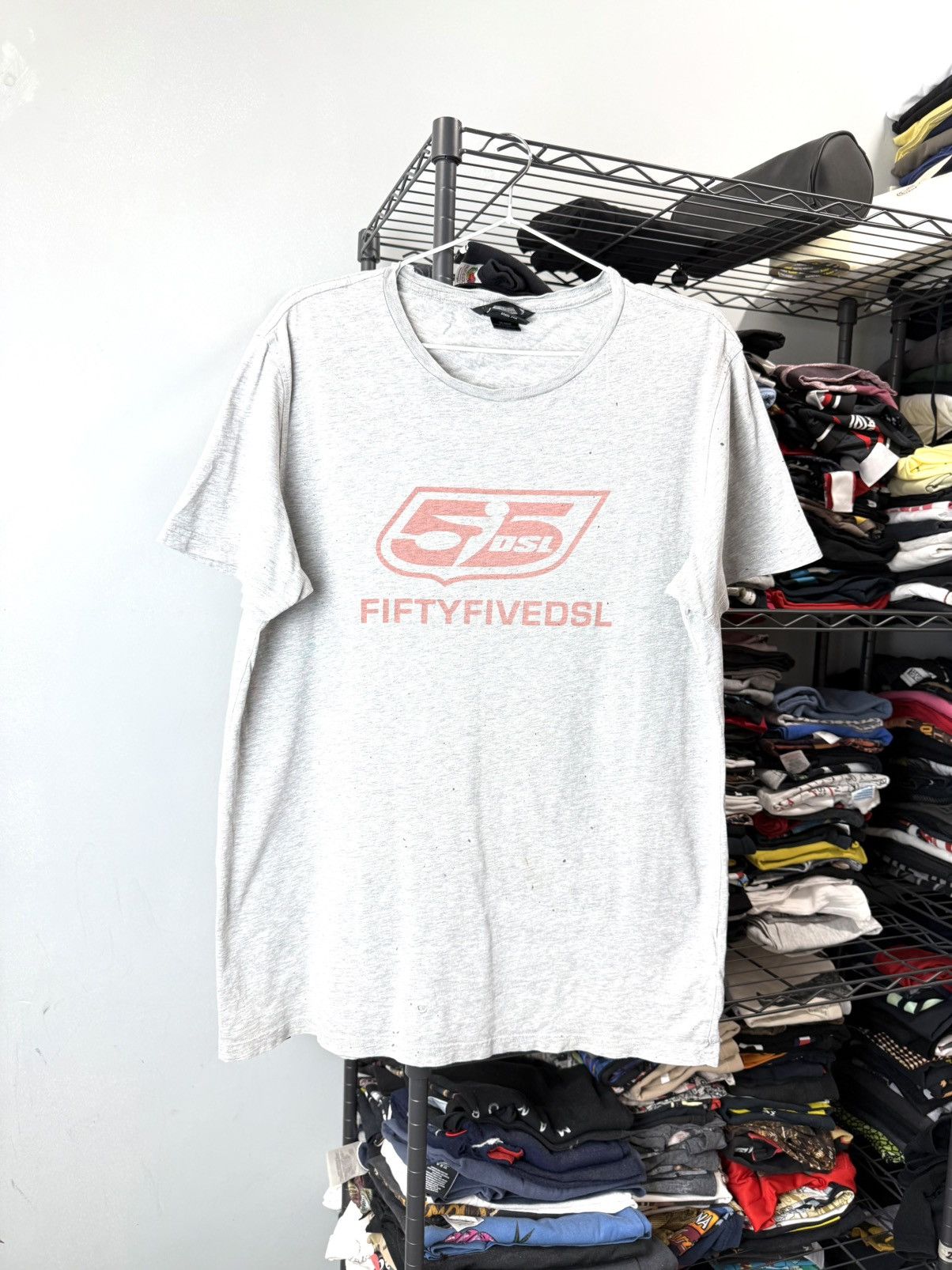 55DSL Vintage 55DSL Distressed Diesel T Shirt Size US L / EU 52-54 / 3 - 1 Thumbnail