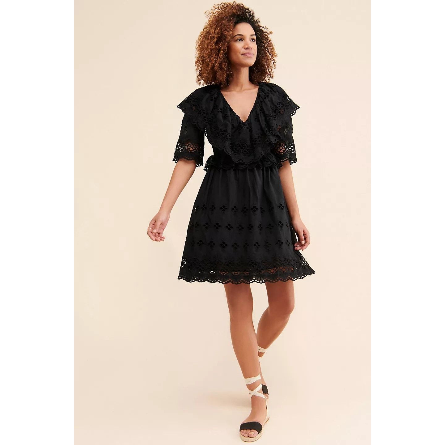 Free People New Free People Antik Batik Ally Eyelet Mini Dress $437 XS Size XS / US 0-2 / IT 36-38 - 3 Thumbnail