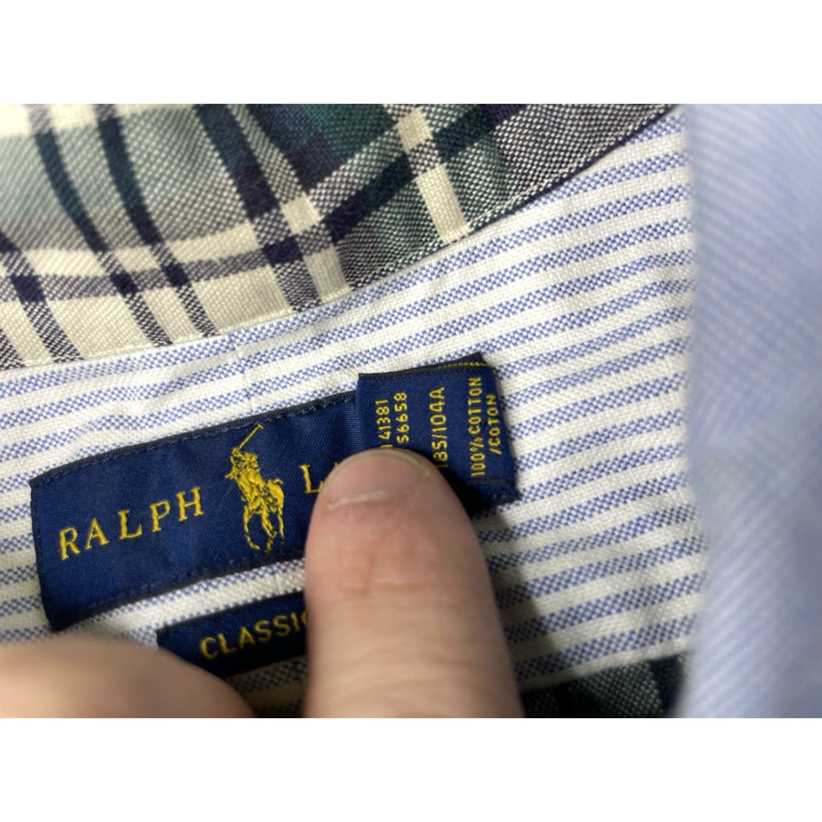 Polo Ralph Lauren Polo Ralph Lauren Dress Shirt XL Multi-Color Plaid Striped Button-Down Collar Pocket Men Size 46R - 4 Thumbnail