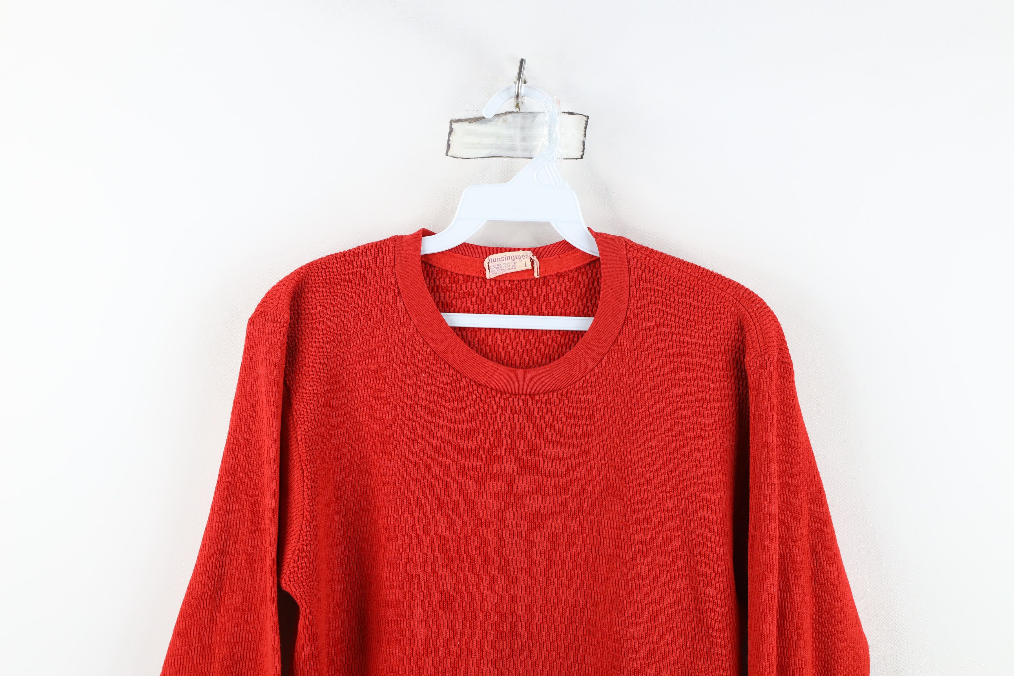 Vintage Vintage 50s 60s Streetwear Knit Long Sleeve T-Shirt USA Size US L / EU 52-54 / 3 - 2 Thumbnail