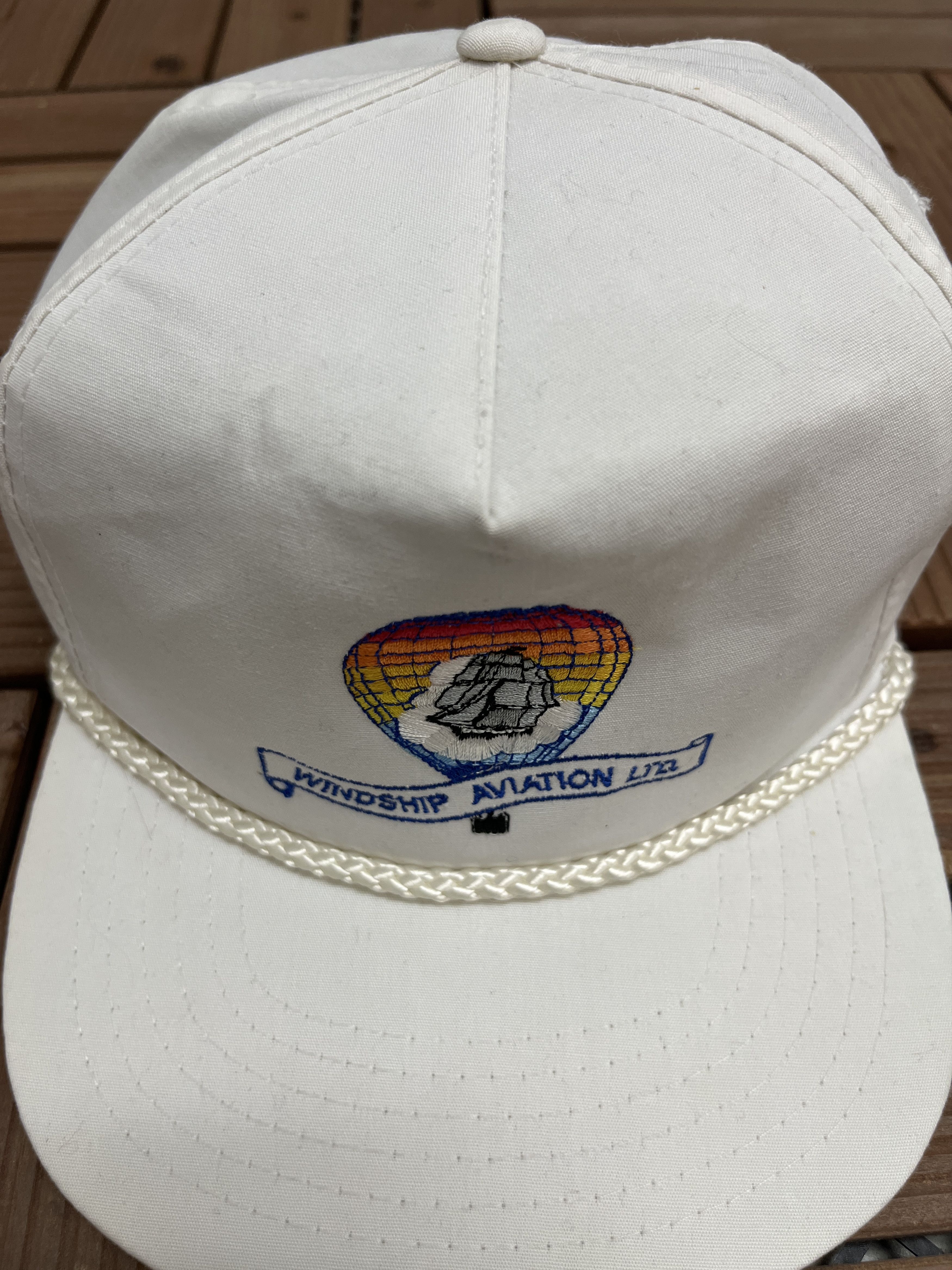 Vintage Windship Aviation Ltd. Vintage White Snap Back Hat Cap Size ONE SIZE - 3 Thumbnail