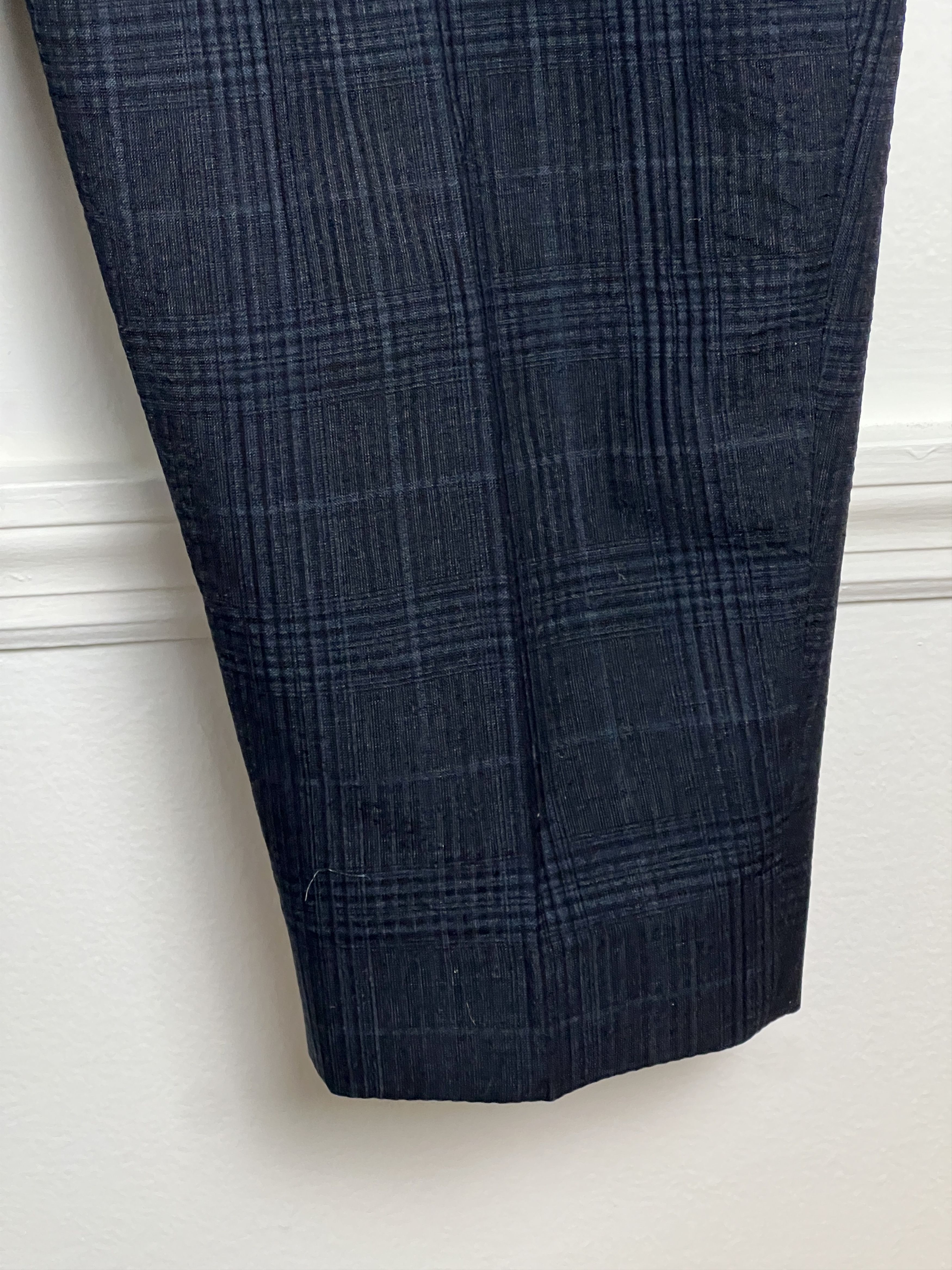 Lemaire Tapered Pleated Checked Wool-Seersucker Trousers Size US 30 / EU 46 - 4 Thumbnail