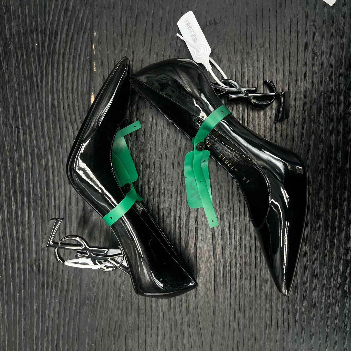 Saint Laurent Paris YSL Opyum Patent Black Heels 36 EUR Tried Size US 5 / IT 35 - 3 Thumbnail
