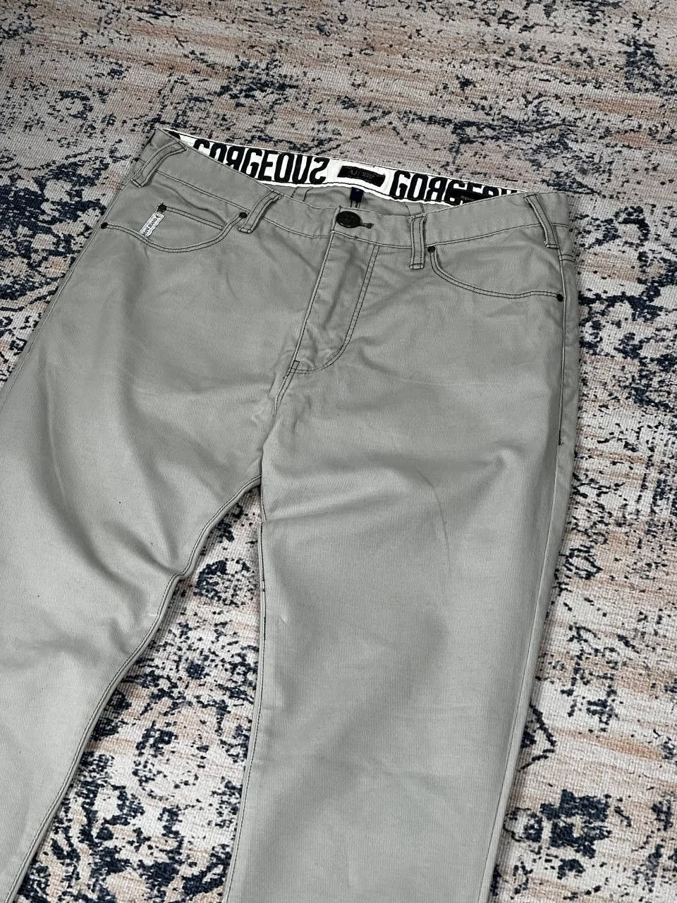 Emporio Armani Armani Jeans Grey Slim Metal Pocket Logo Pants Size US 31 - 4 Thumbnail