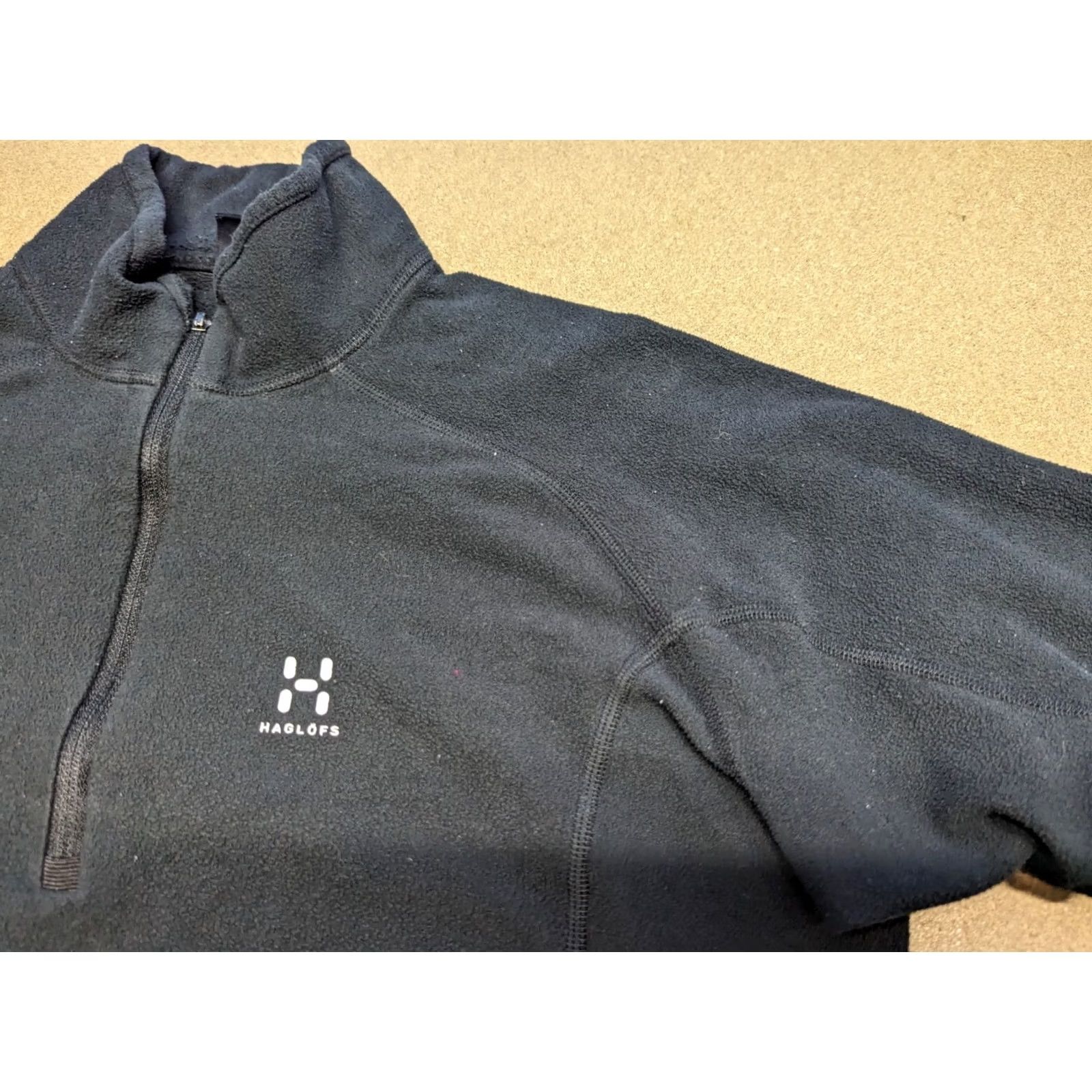 Vintage Haglöfs Womens Fleece Pullover Top Medium Black Athletic Casual 1/4 Zip Thermal Water Resistant Outdoor Sports Polartec Size M / US 6-8 / IT 42-44 - 6 Thumbnail