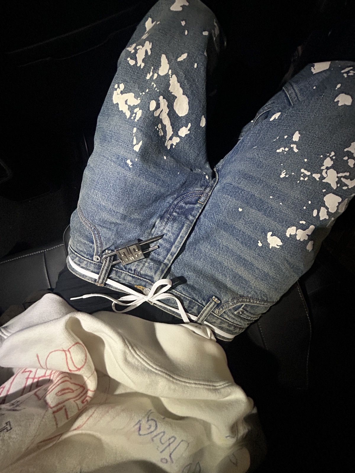 Helmut Lang Helmut Lang re-edition paint splatter jeans Size US 30 / EU 46 - 13 Thumbnail