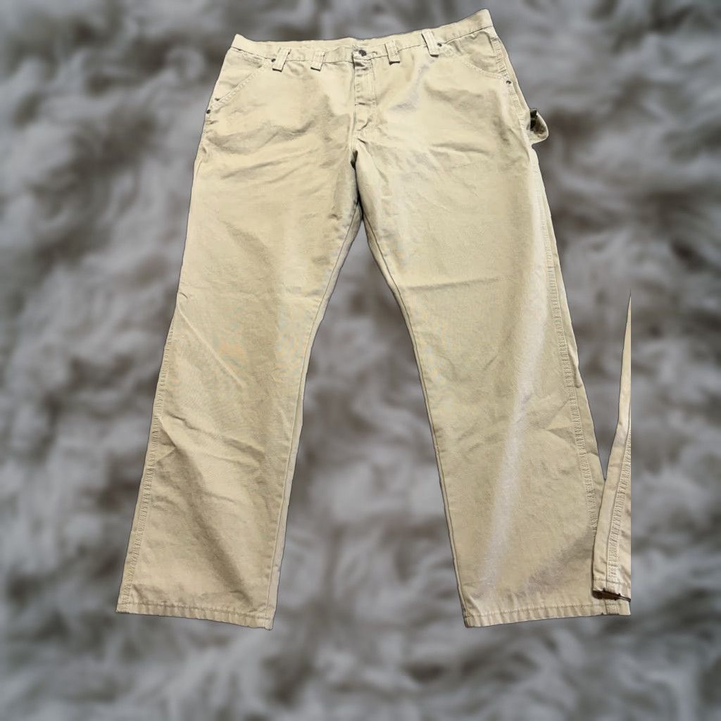 Wrangler Wrangler Jeans Jeans Khaki Men 44x32 5-Pocket Design Denim Cotton Tan Blue Vintage No N/A Size US 44 / EU 60 - 1 Thumbnail